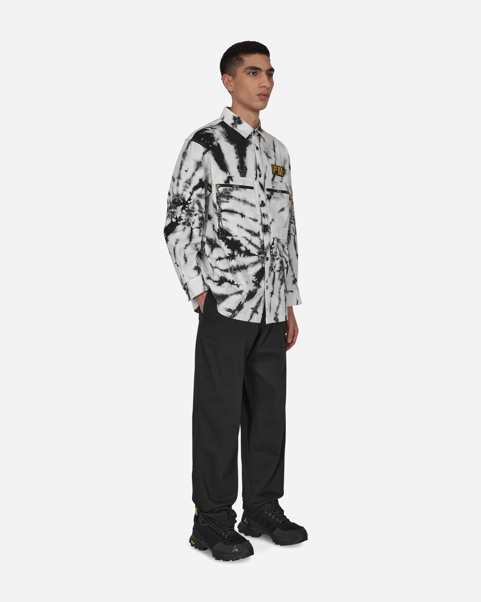 Aries FILA Tie Dye Longsleeve Shirt White