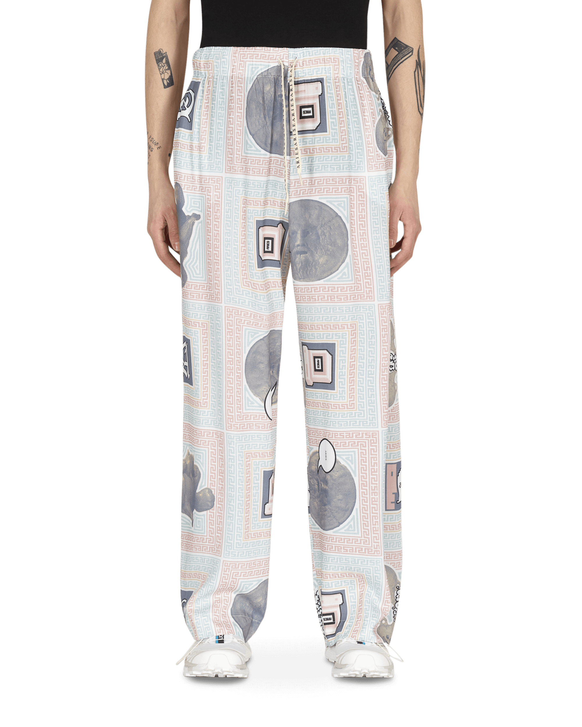 Aries Scarf Print Pijama Pants Multicolor