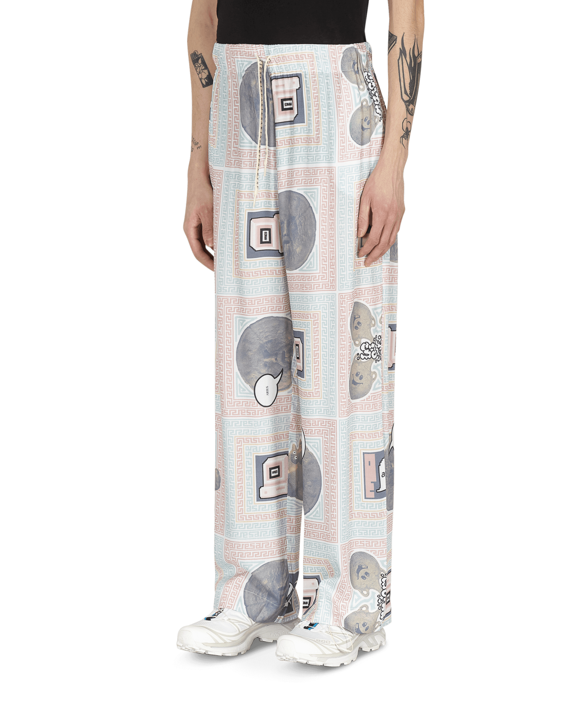 Aries Scarf Print Pijama Pants Multicolor