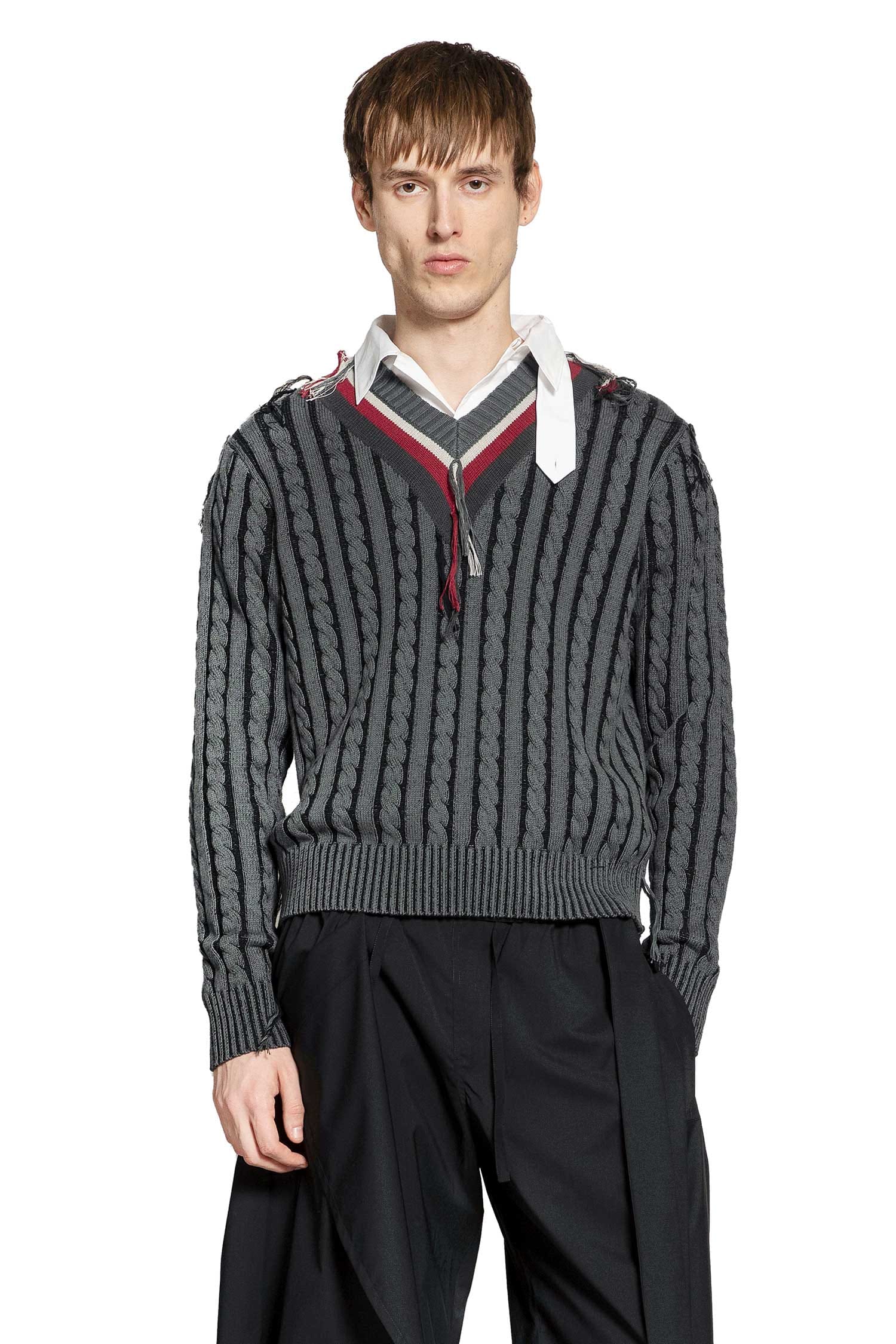 CRAIG GREEN V - Neck Cable Jumper