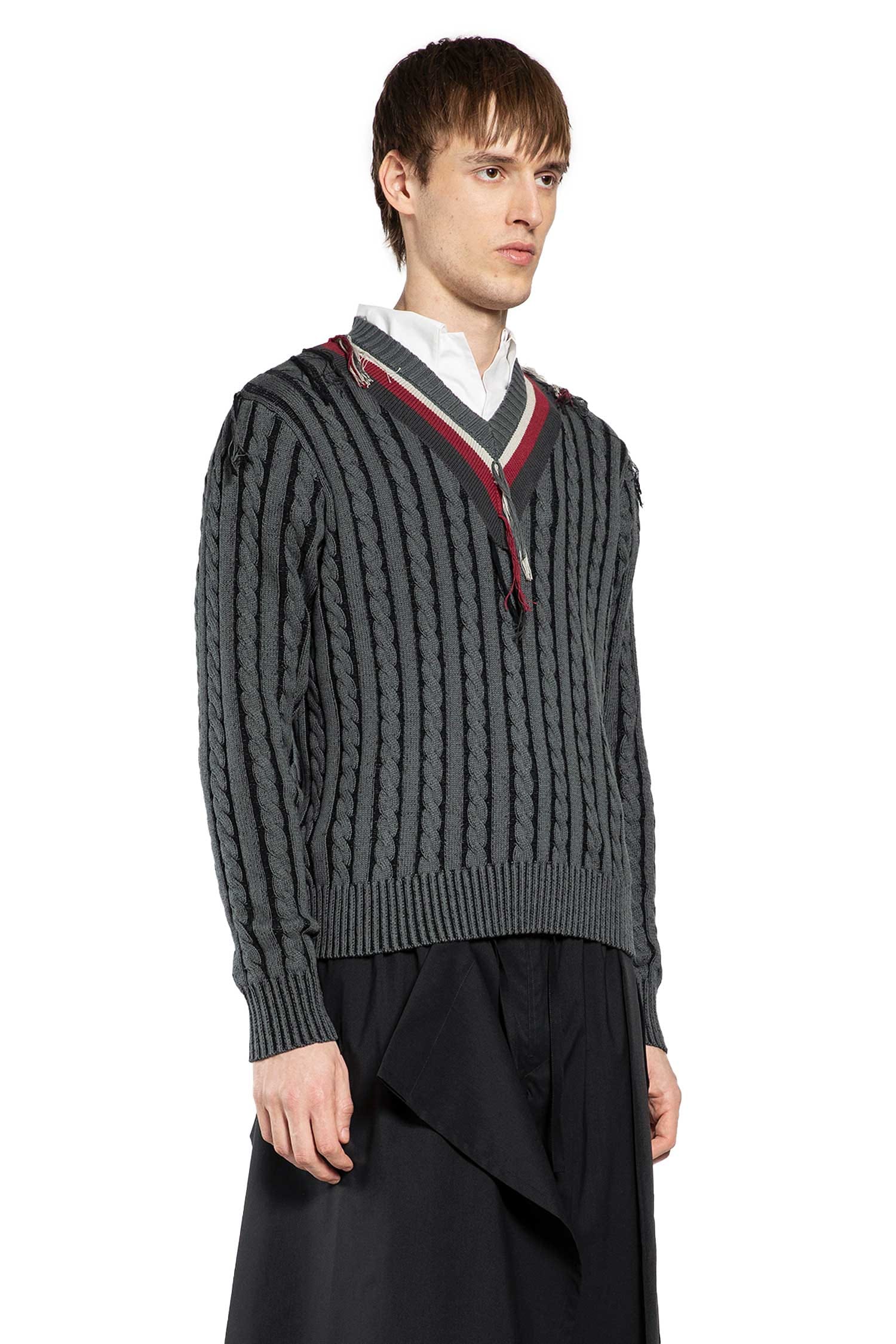 CRAIG GREEN V - Neck Cable Jumper