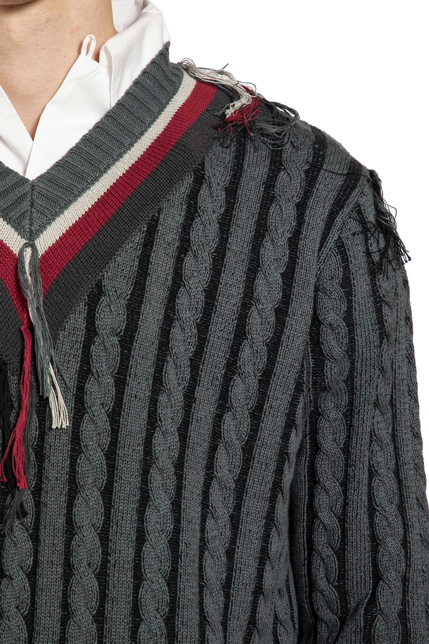 CRAIG GREEN V - Neck Cable Jumper