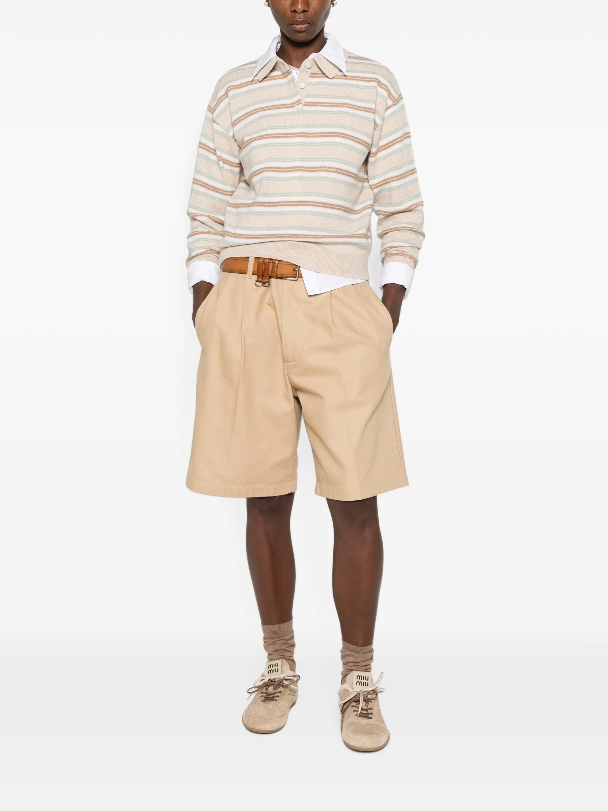 Guest In Residence long - sleeve striped polo shirt