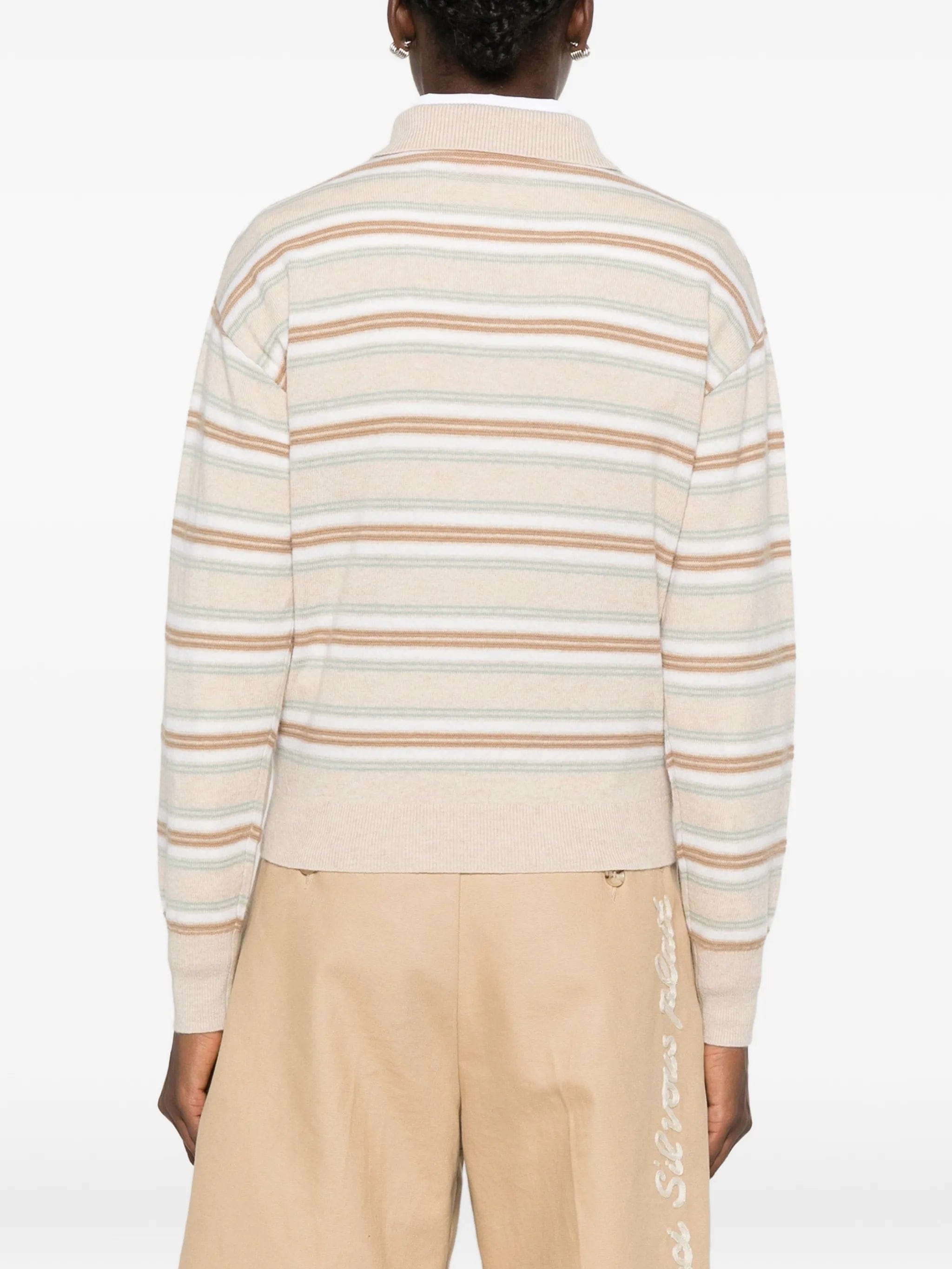 Guest In Residence long - sleeve striped polo shirt