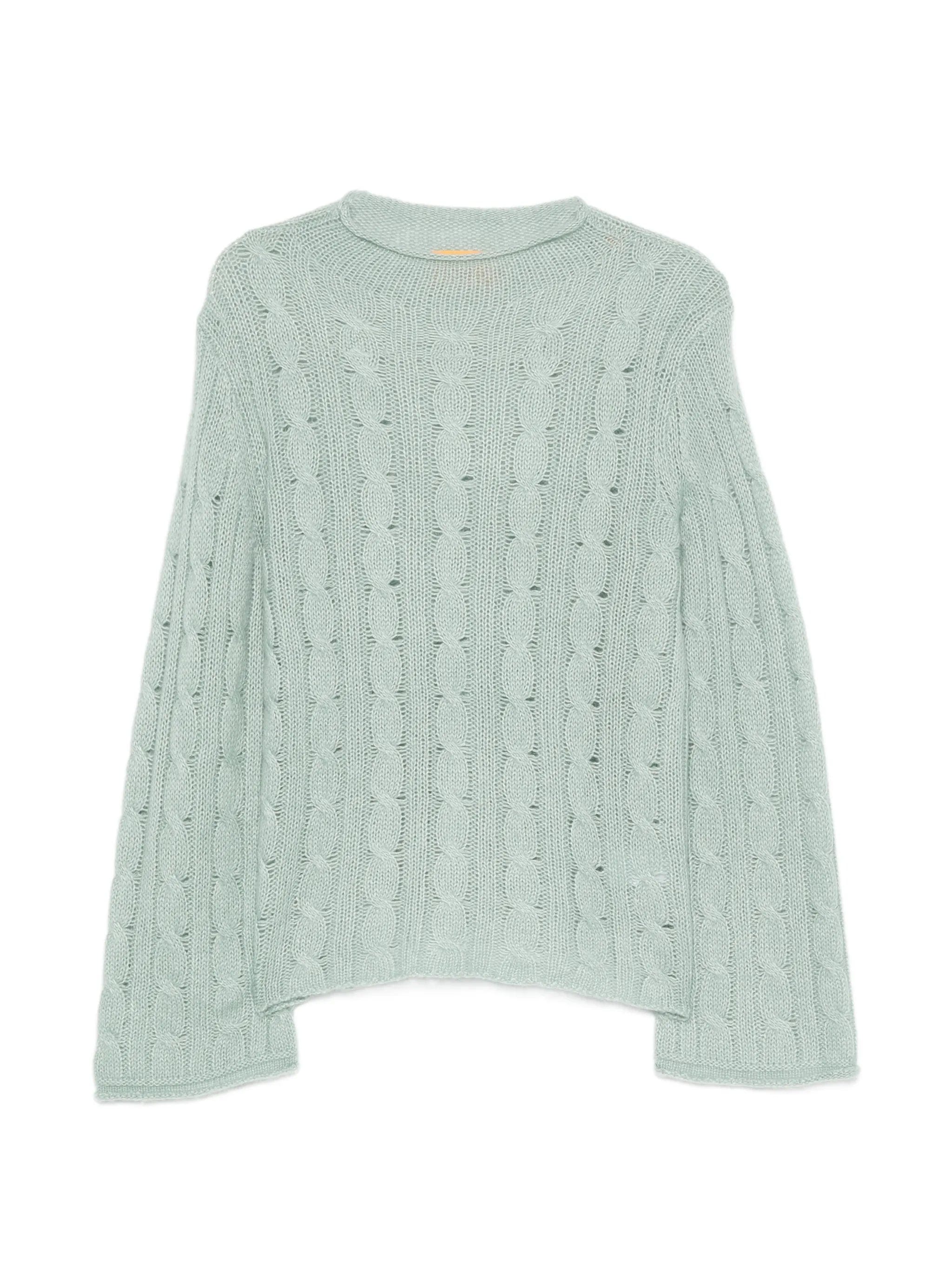 Guest In Residence cable - knit mock - neck sweater