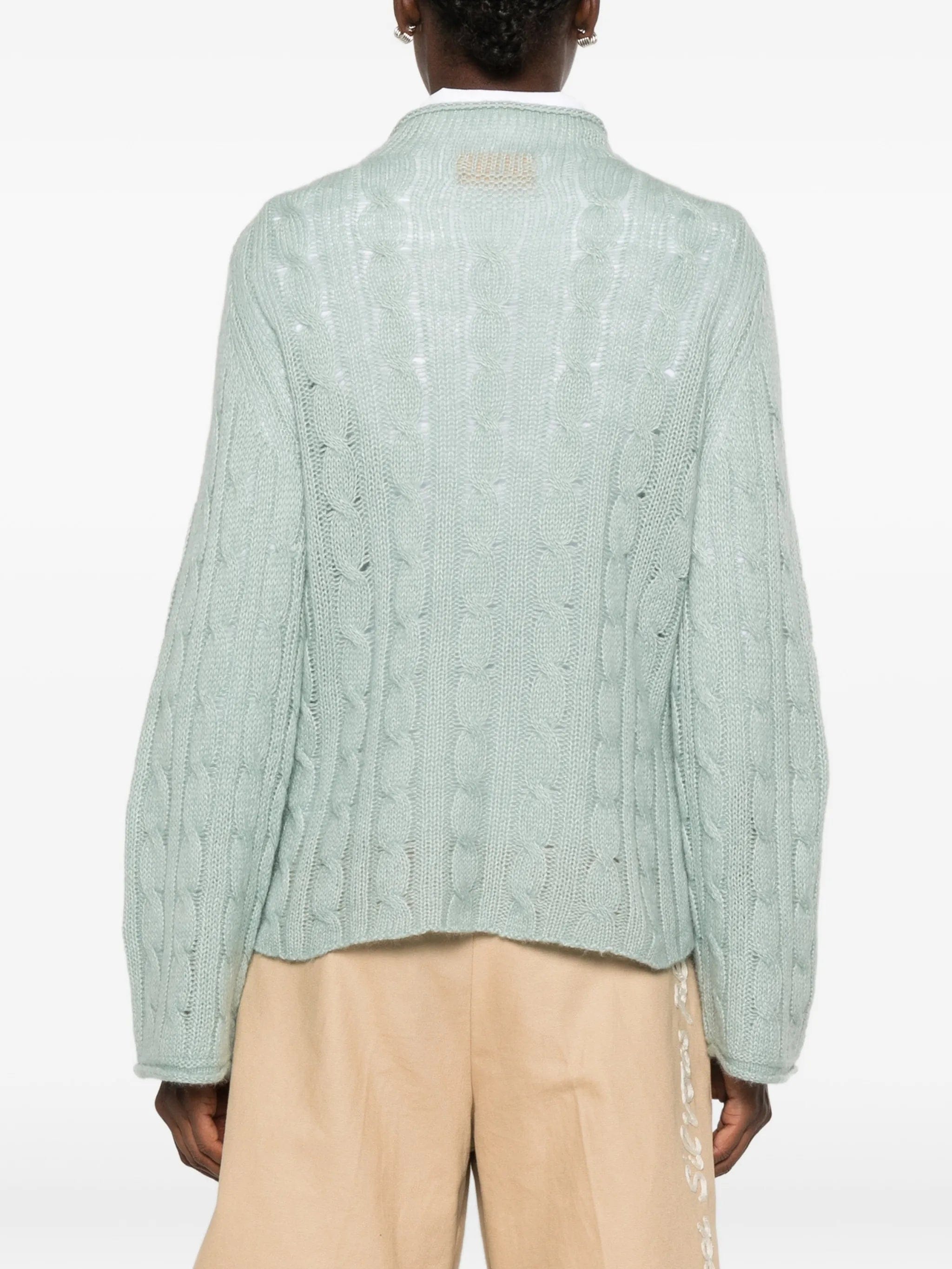 Guest In Residence cable - knit mock - neck sweater