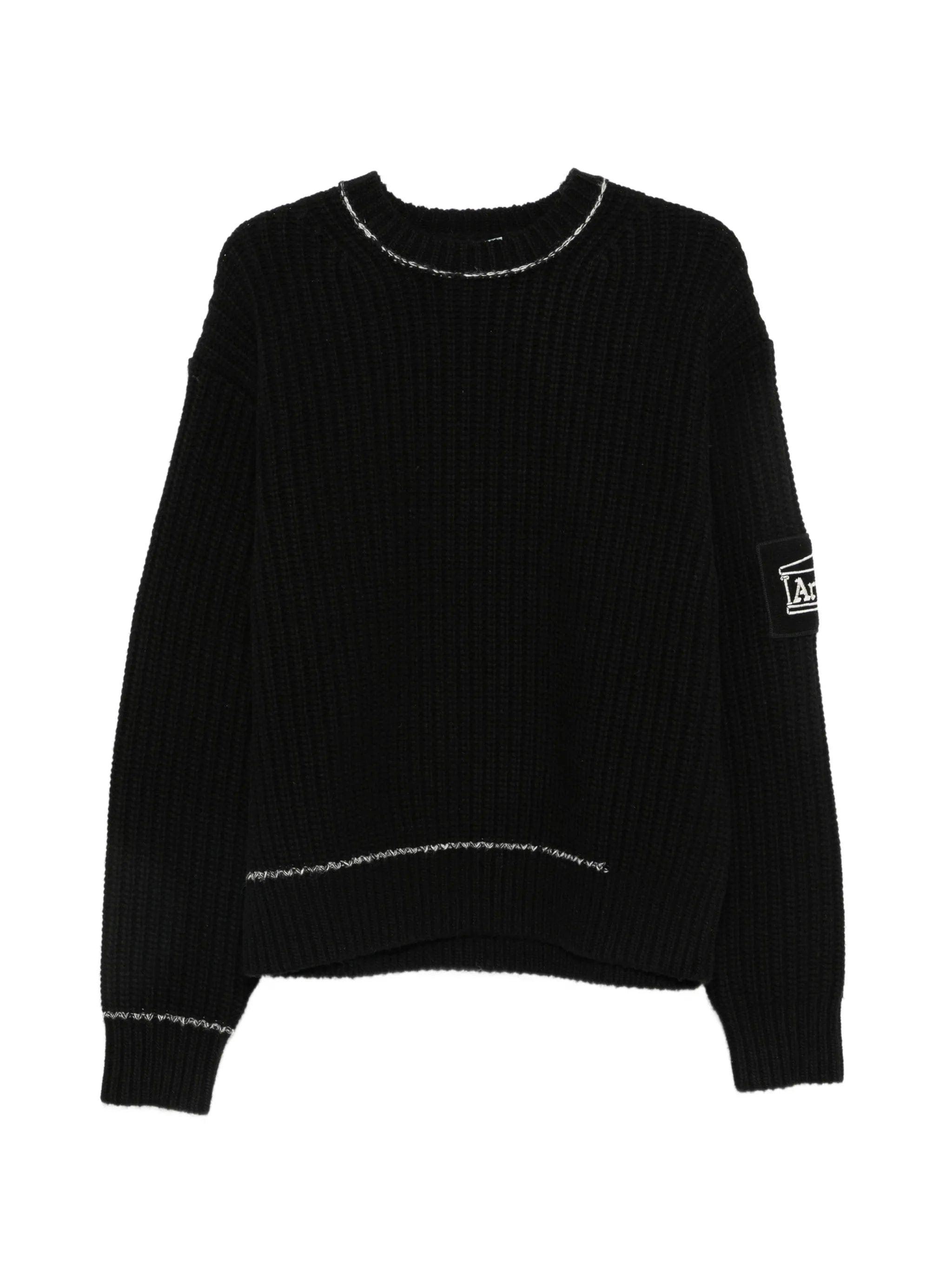 Aries logo - patch long - sleeve sweater
