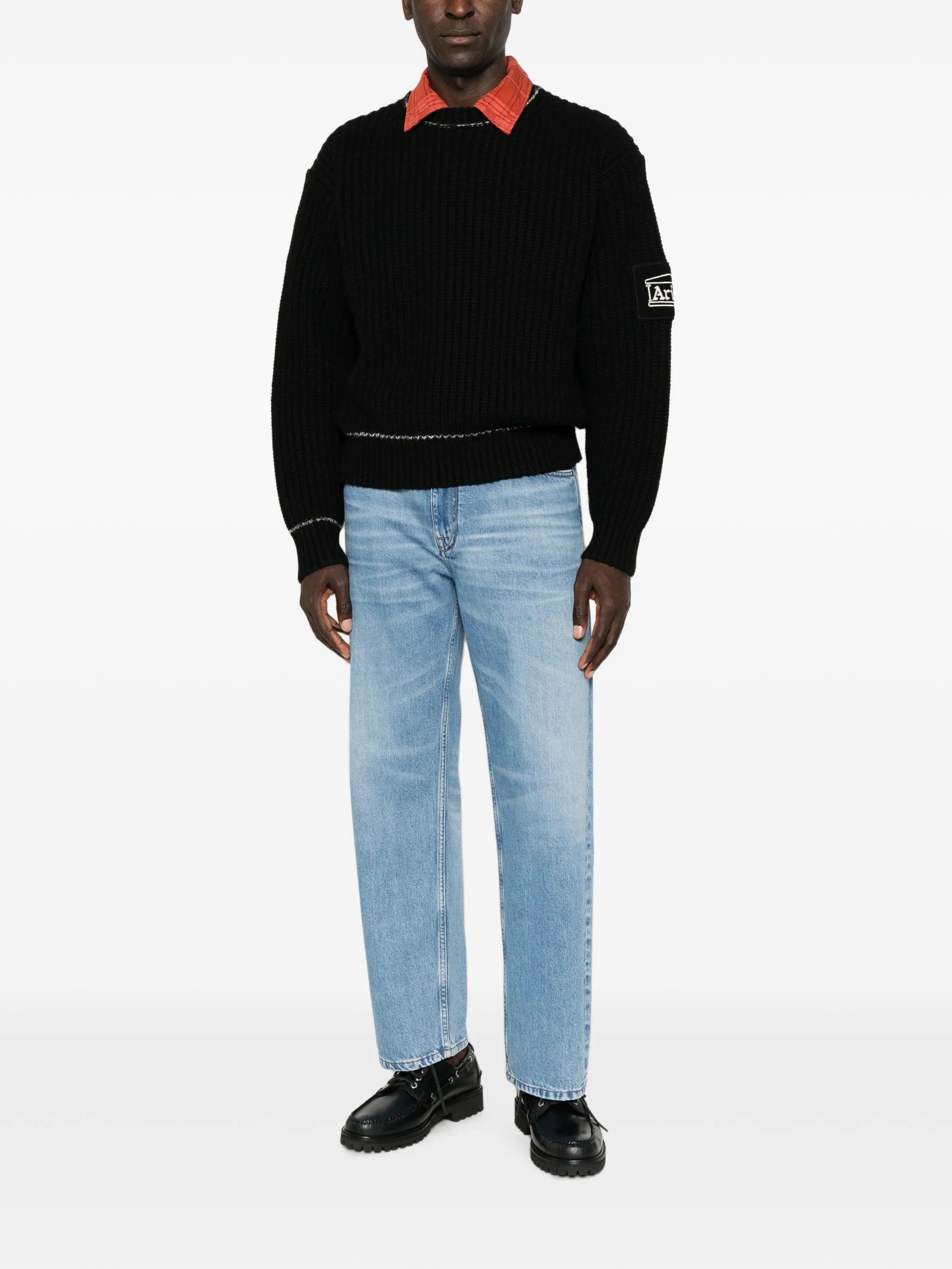 Aries logo - patch long - sleeve sweater