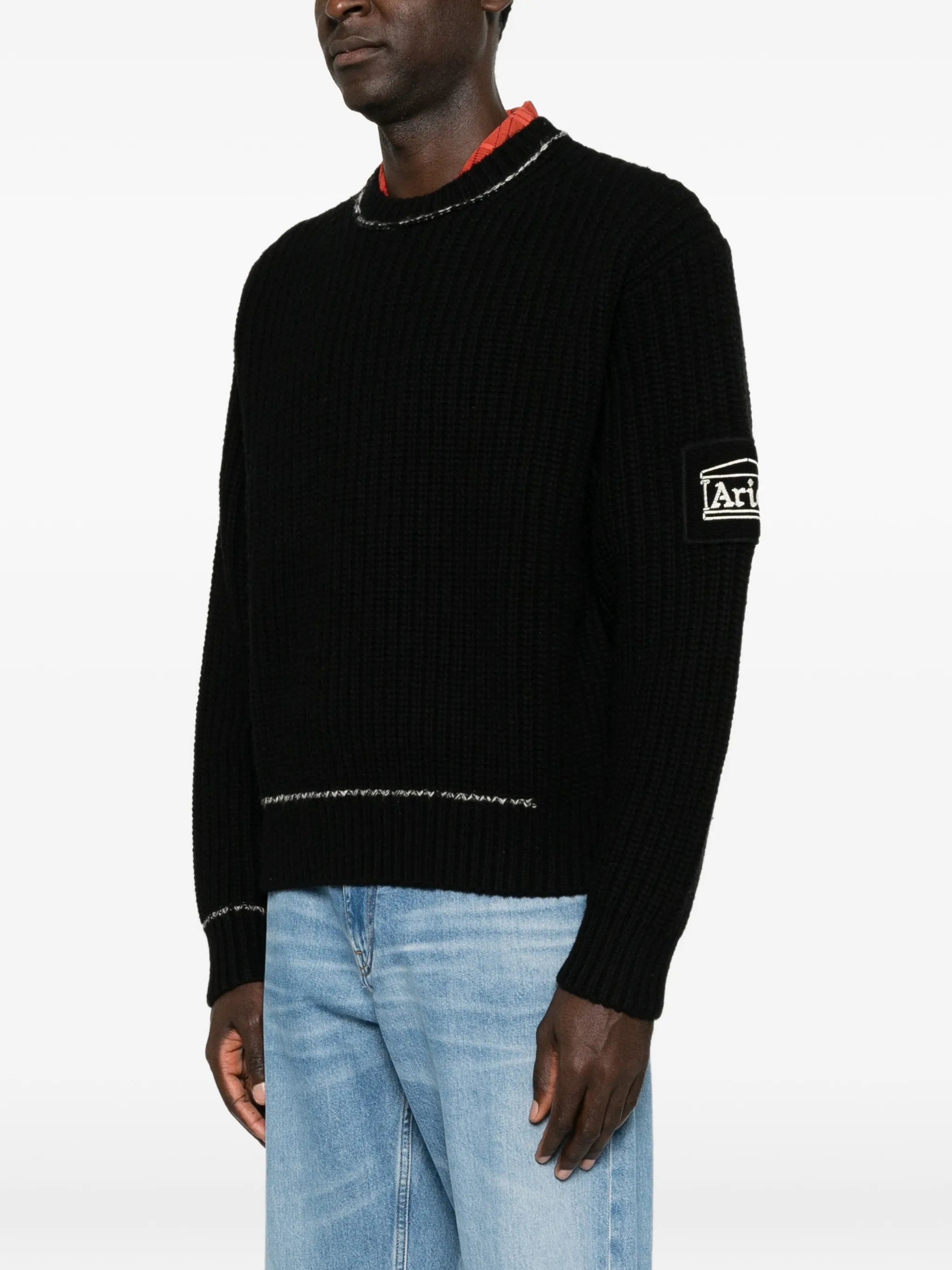 Aries logo - patch long - sleeve sweater