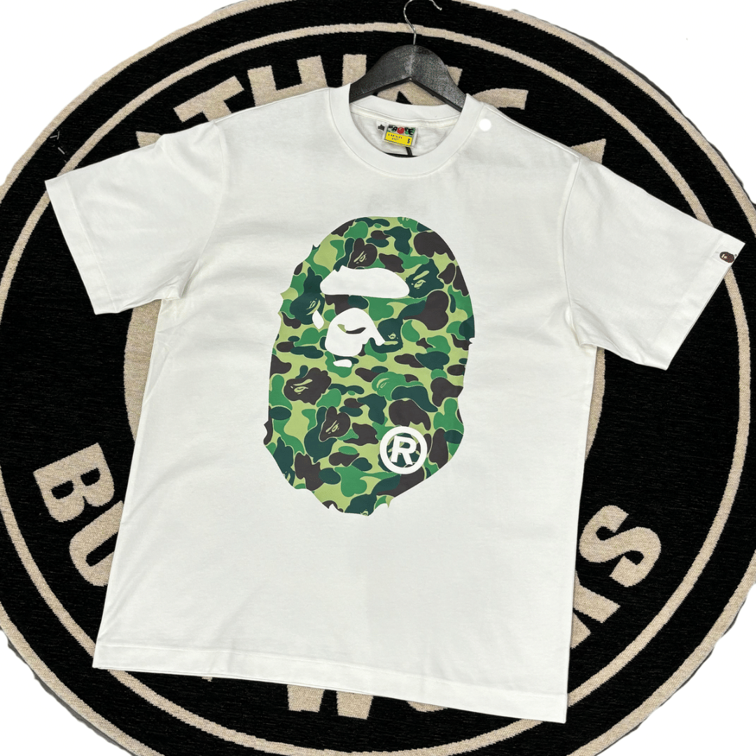 My Store BAPE APE HEAD WHITE/GREEN CAMO