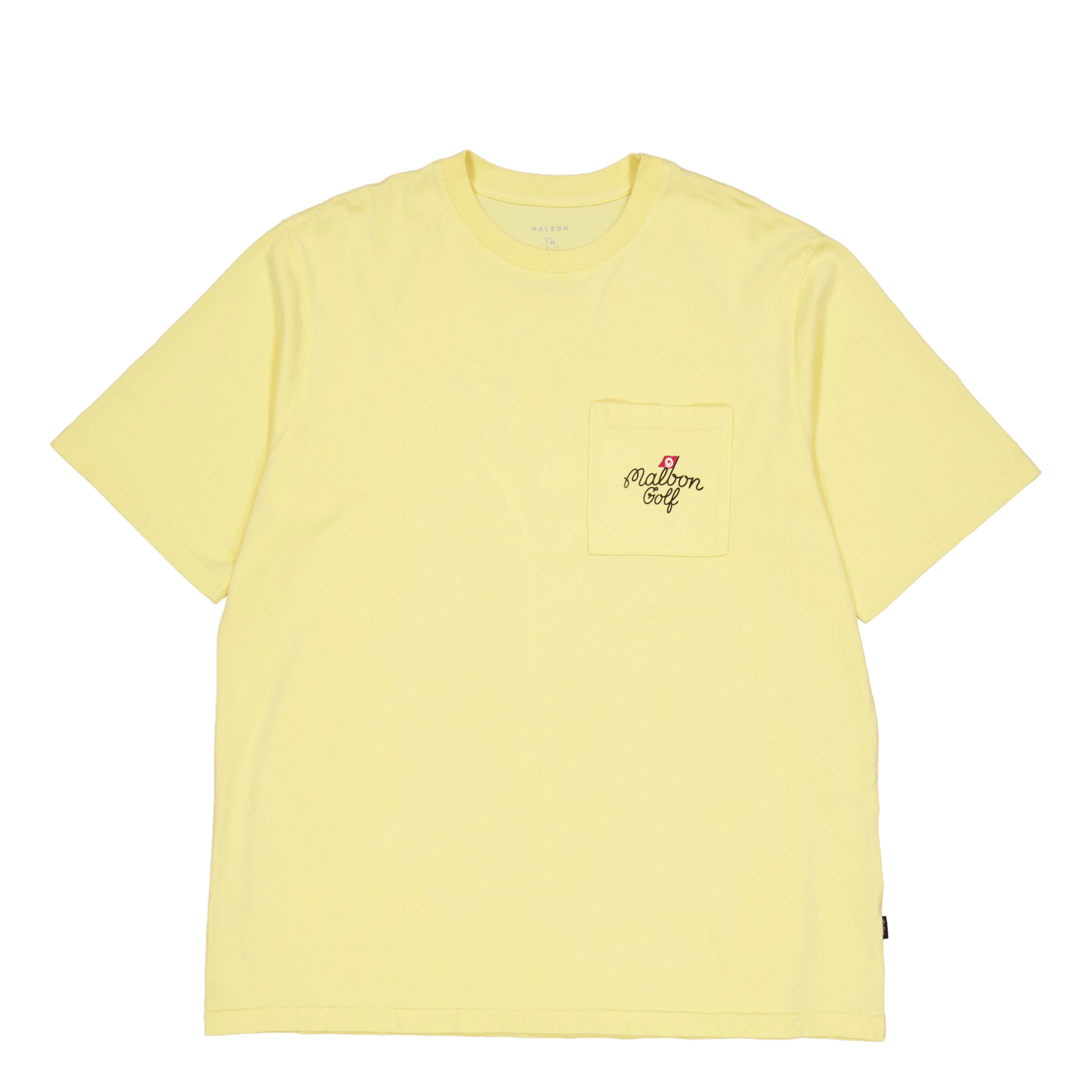 Malbon Golf Founder Ss Pocket T-Shirt Pale Yellow