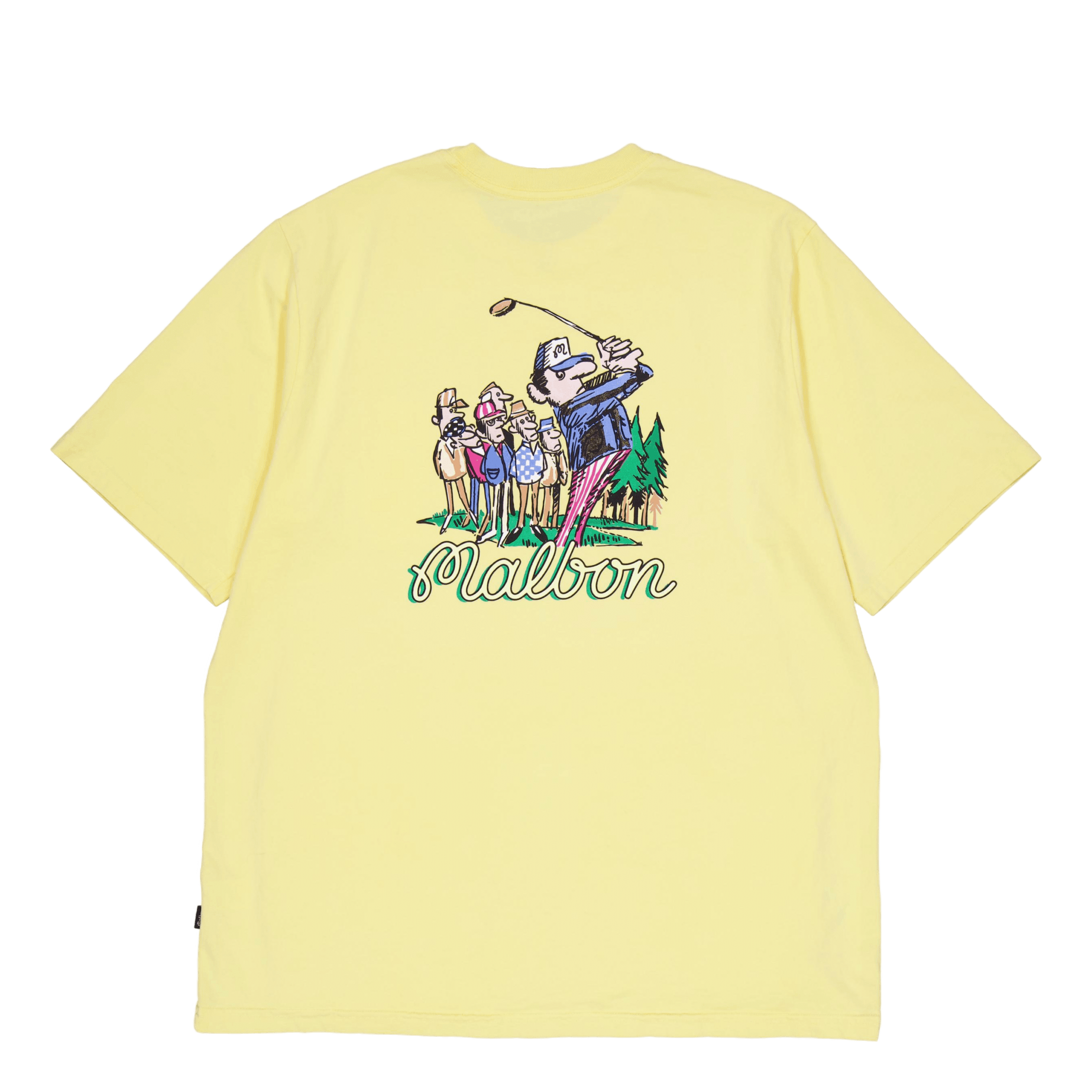 Malbon Golf Founder Ss Pocket T-Shirt Pale Yellow