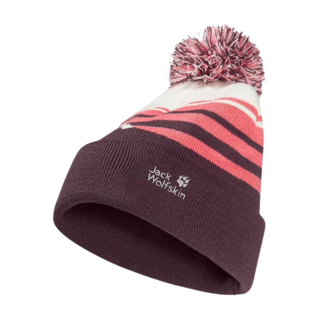 JACK Wolfskin STRIPY POMPOM BEANIE K