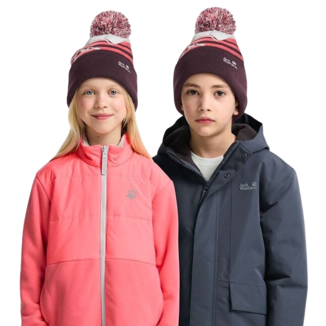 JACK Wolfskin STRIPY POMPOM BEANIE K