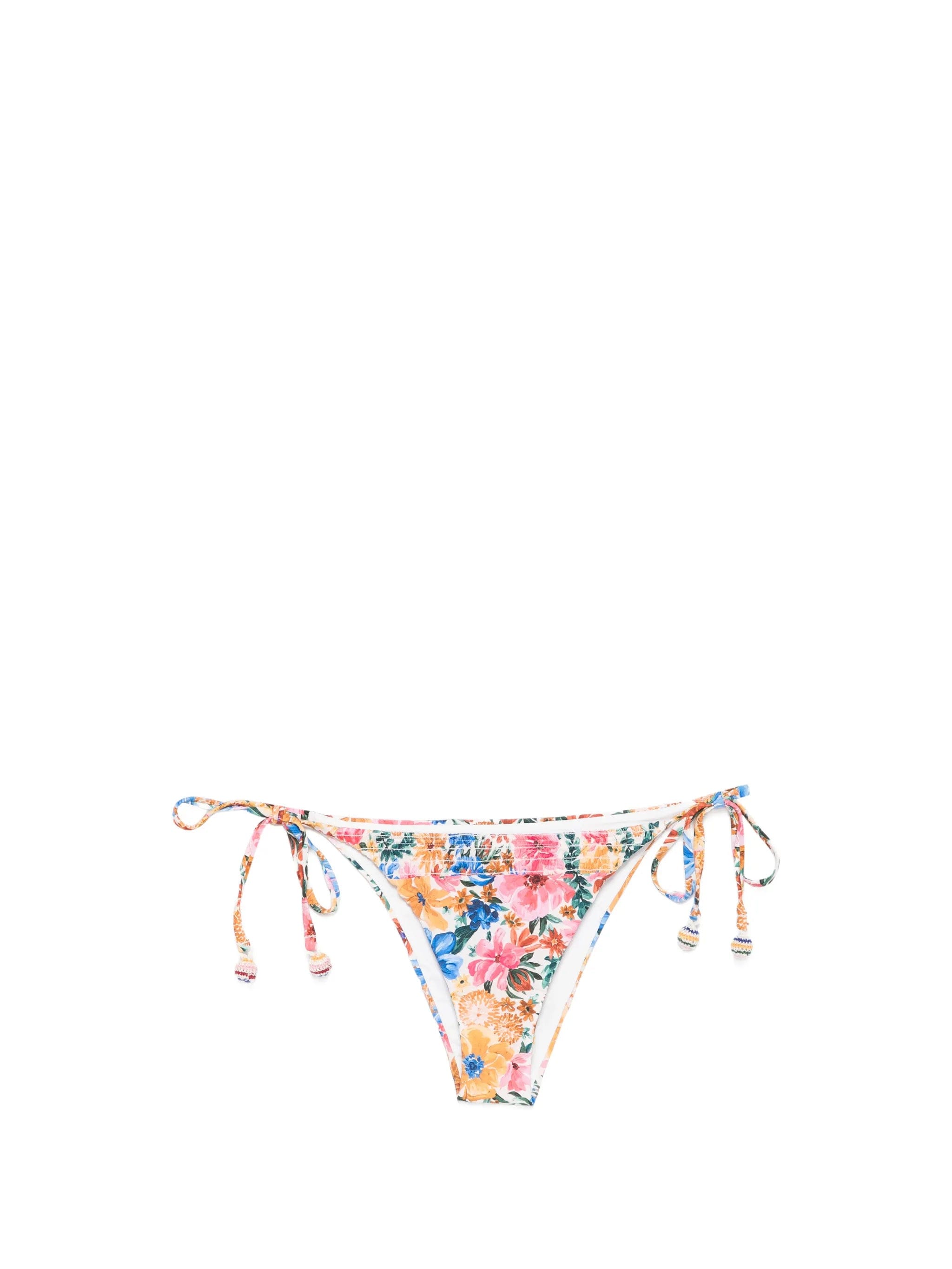 FARM Rio floral - print tie - side bikini bottom