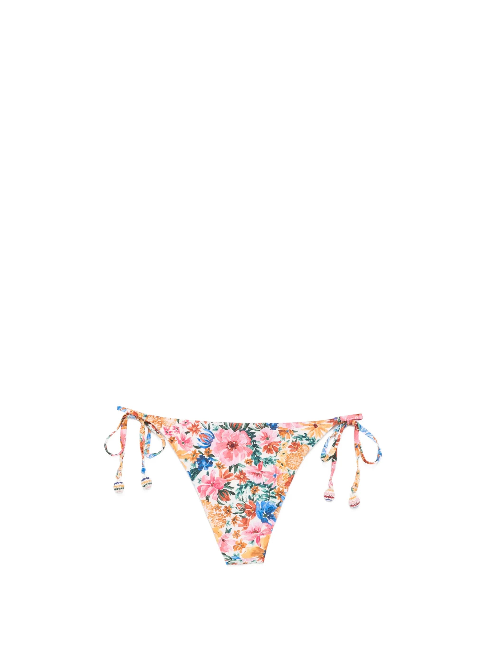 FARM Rio floral - print tie - side bikini bottom