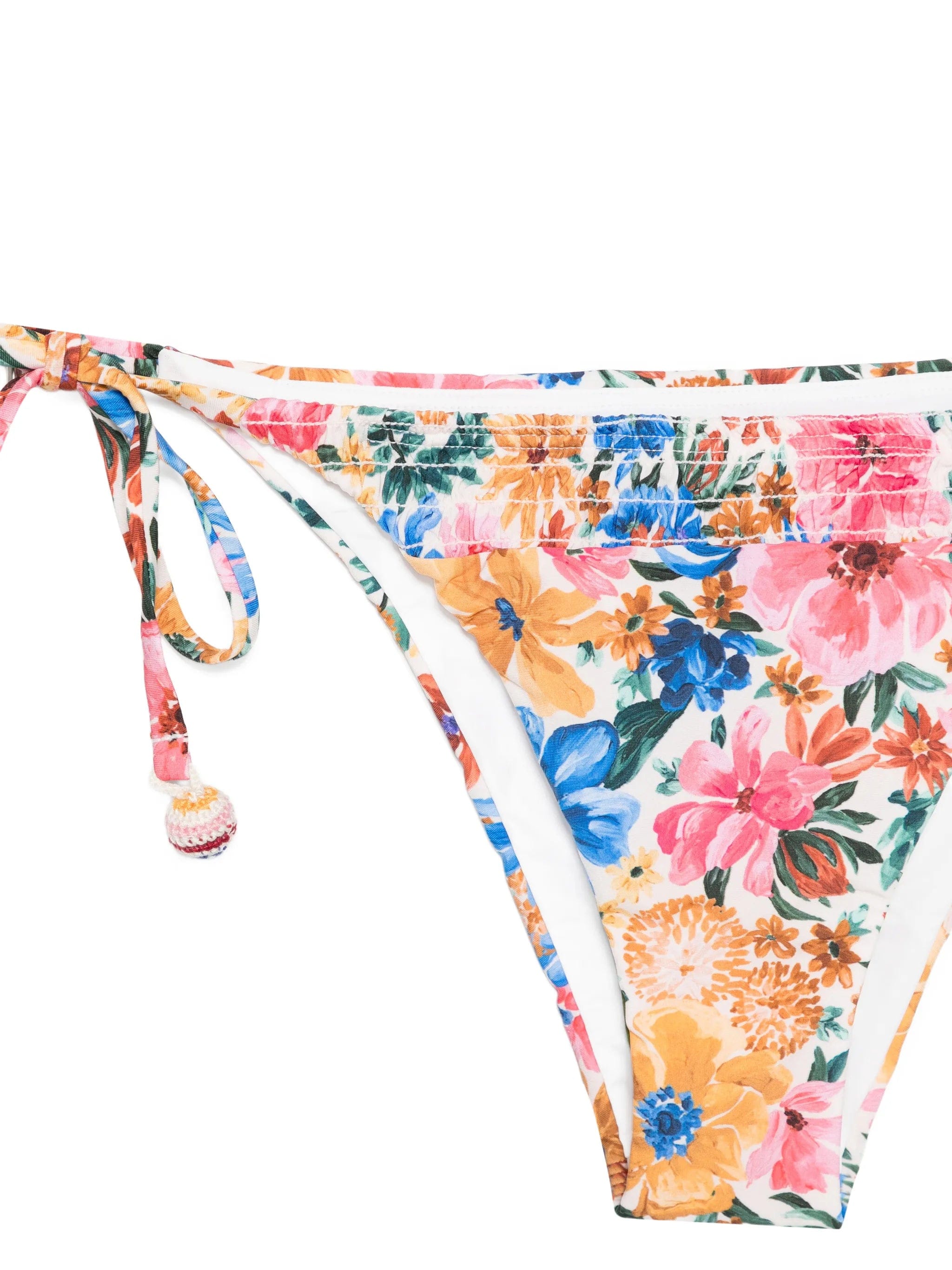 FARM Rio floral - print tie - side bikini bottom