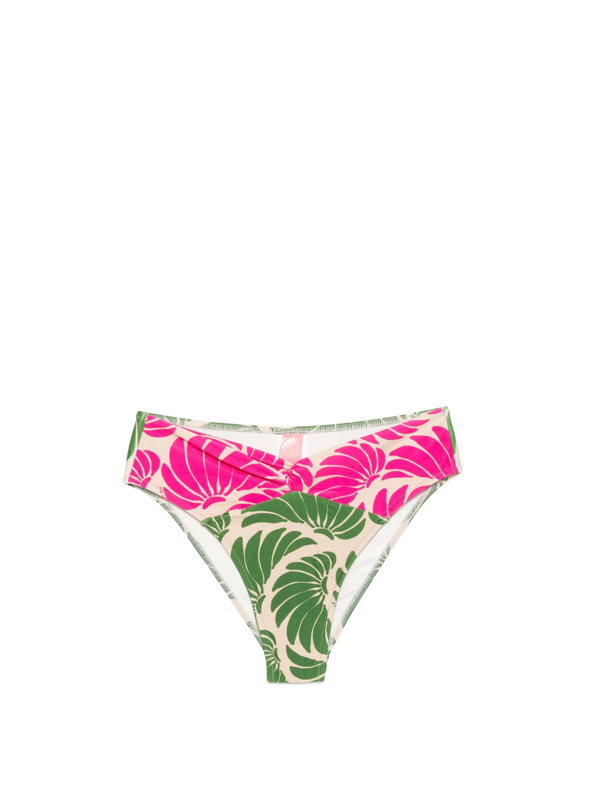 FARM Rio high - waist floral - print bikini bottom