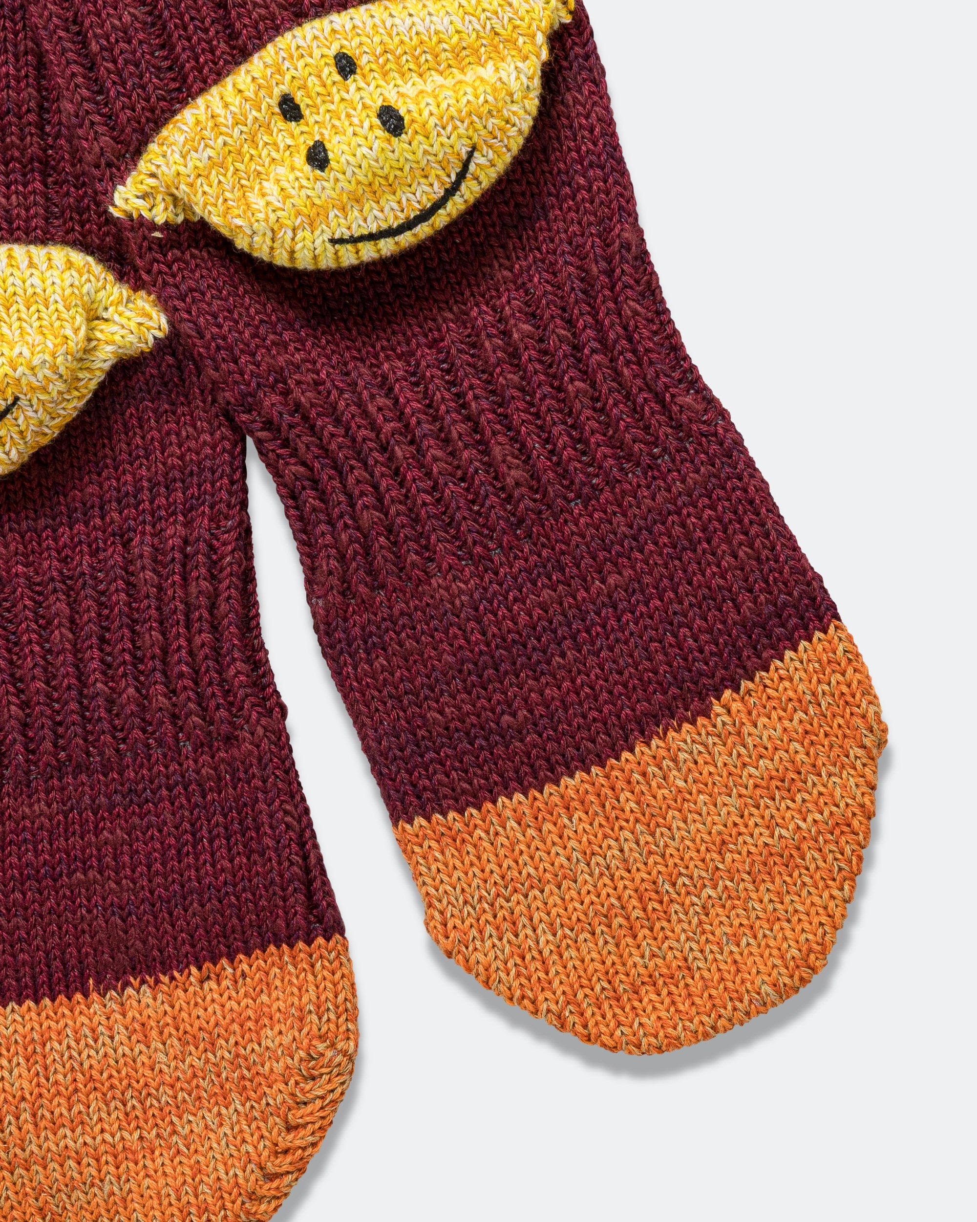 Kapital 60Yarns Grandrelle IVY RAINBOWY HAPPY Heel - Hold Socks - Burgundy