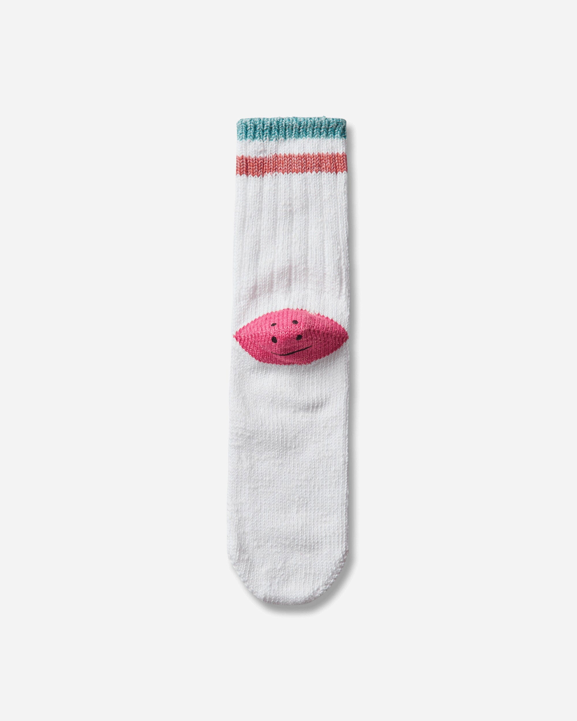 Kapital 60 Yarns Ivy Rainbowy Happy Heel - Hold Socks White / Pink