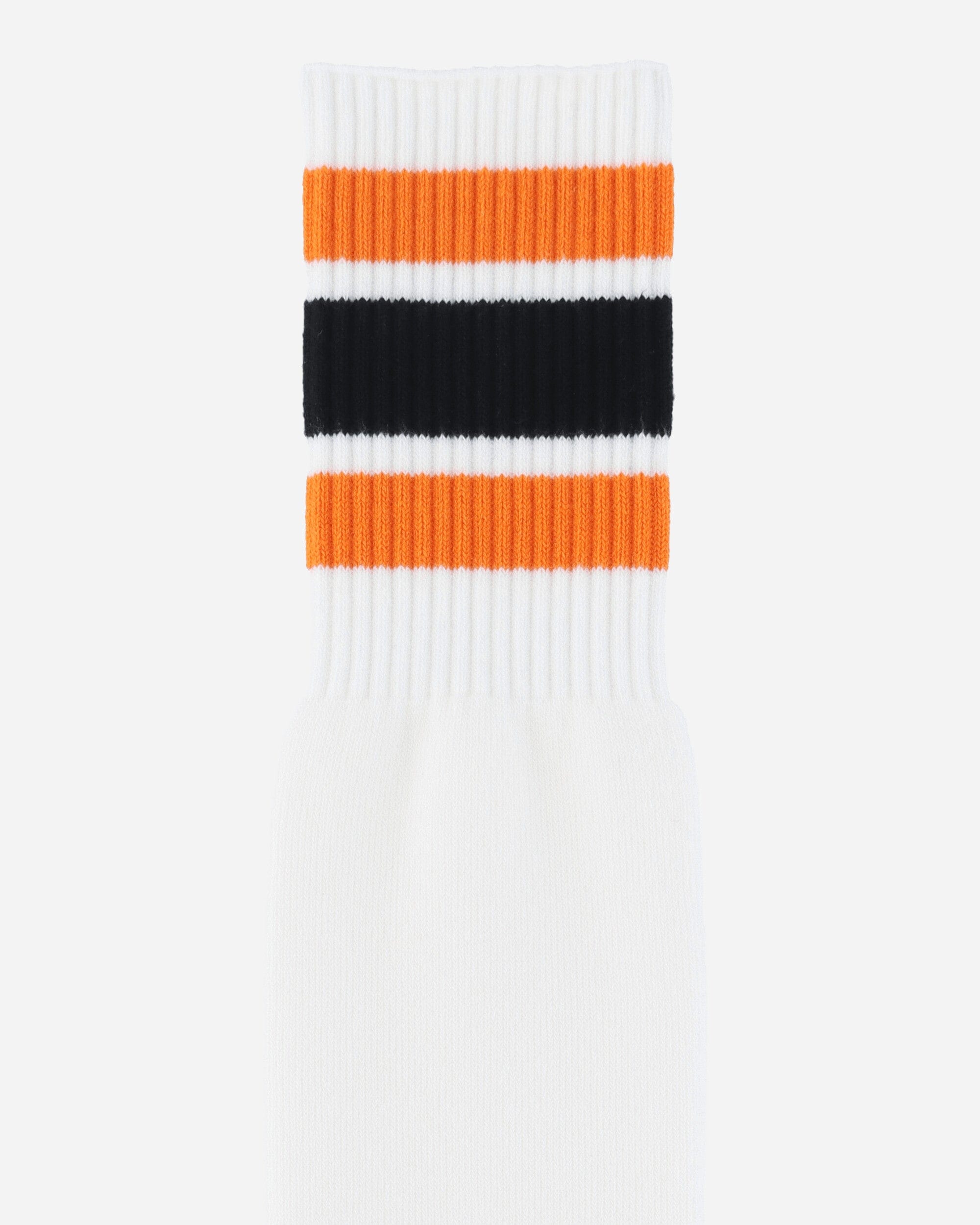 Kapital 144 Yarns Happy Heel Embroidered Skaters Knee - High Socks White / Orange