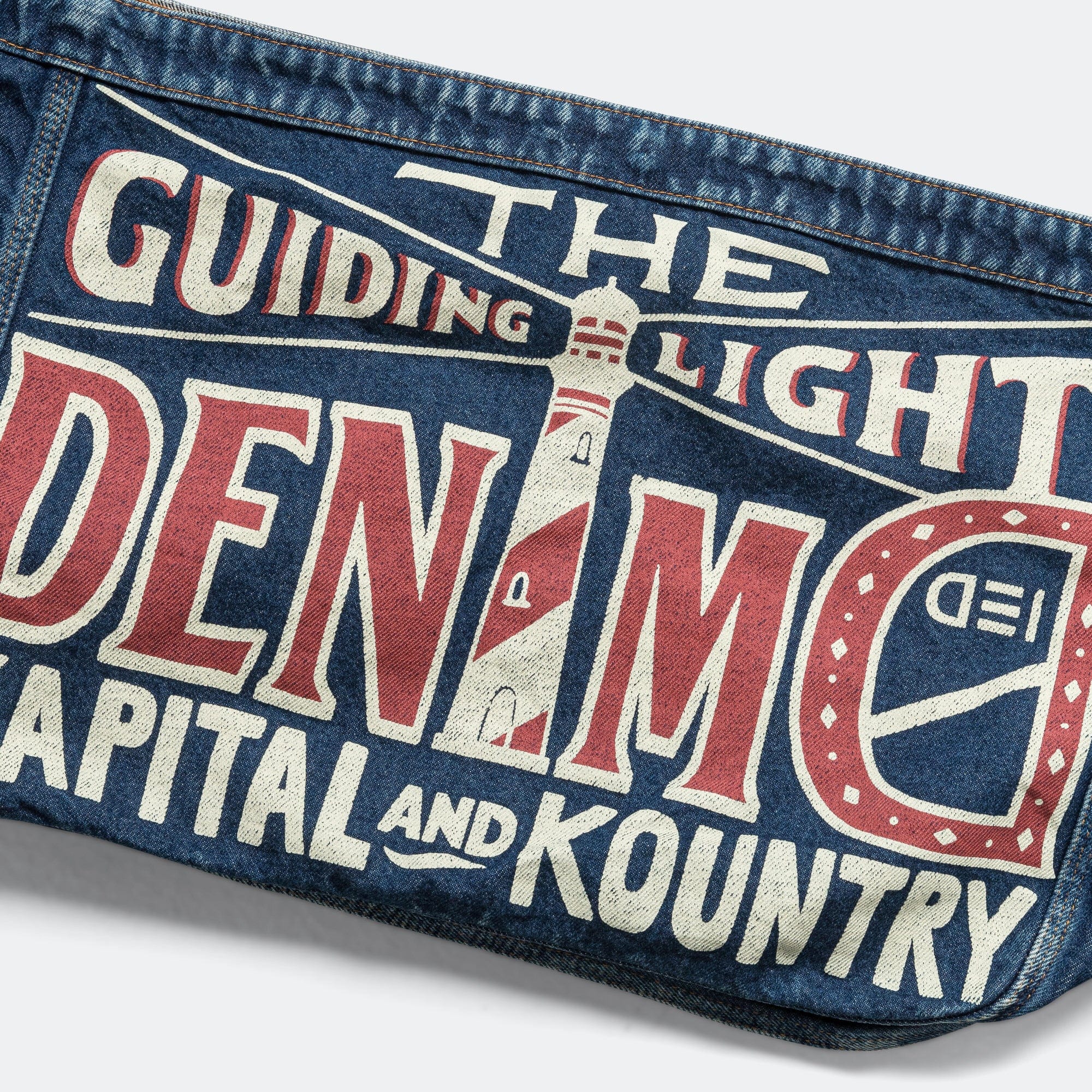 Kapital 13 oz Denim NEWS PAPER BAG GUIDING LIGHT