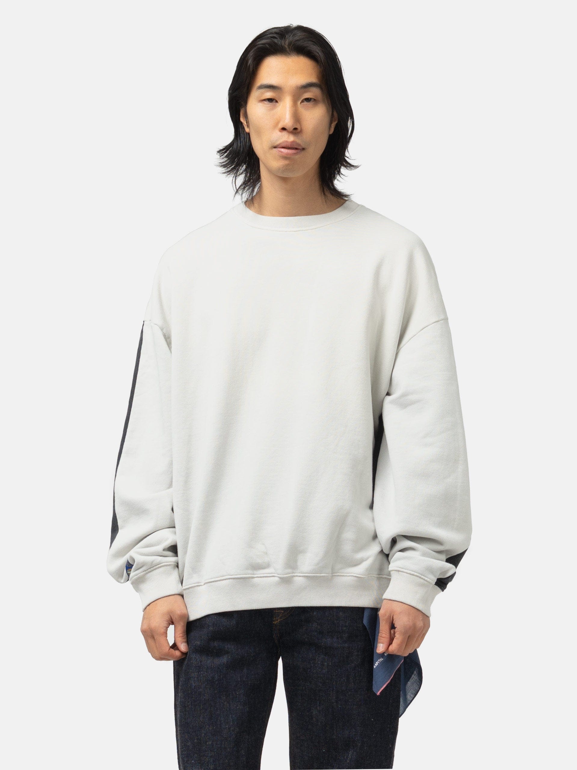 Kapital SWT Knit 2Tones Remake BIG SWT (BONE) ECRxBLACK