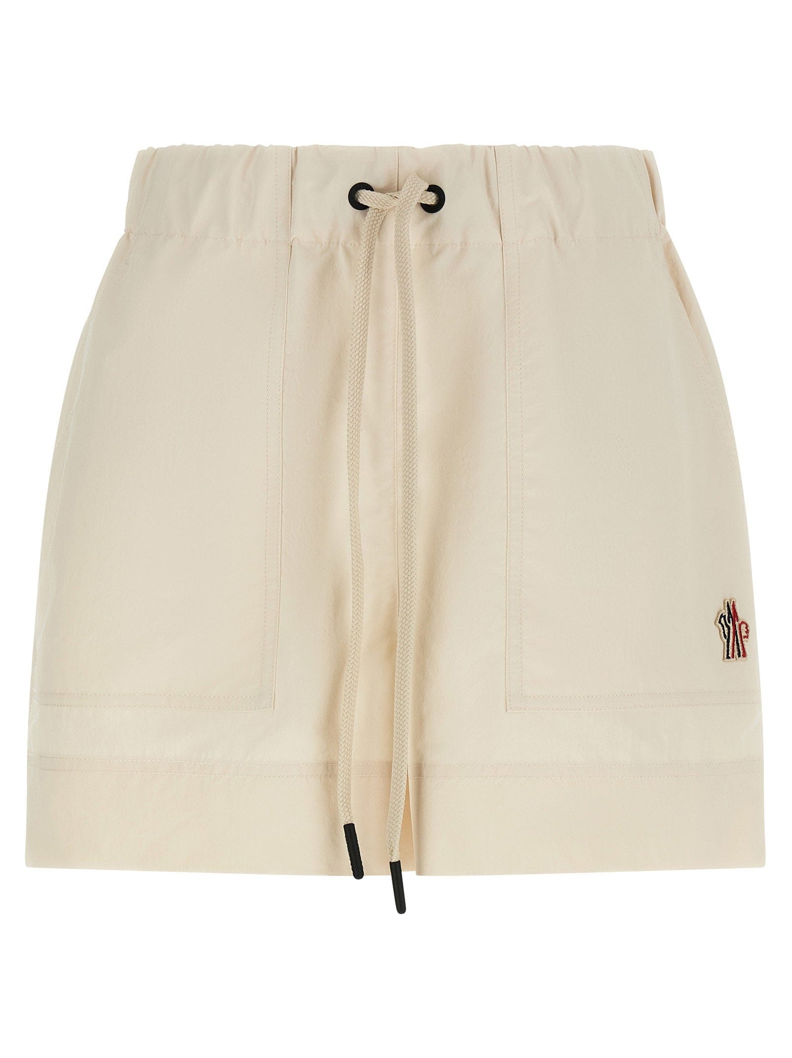 Moncler Grenoble Water - Repellent Technical Froissé Shorts — Cream
