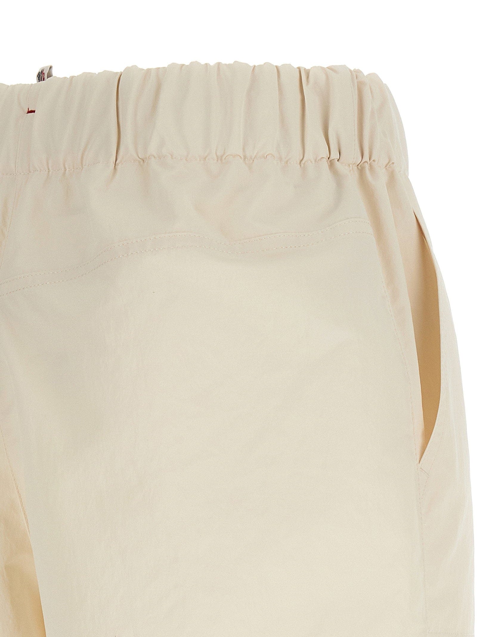 Moncler Grenoble Water - Repellent Technical Froissé Shorts — Cream