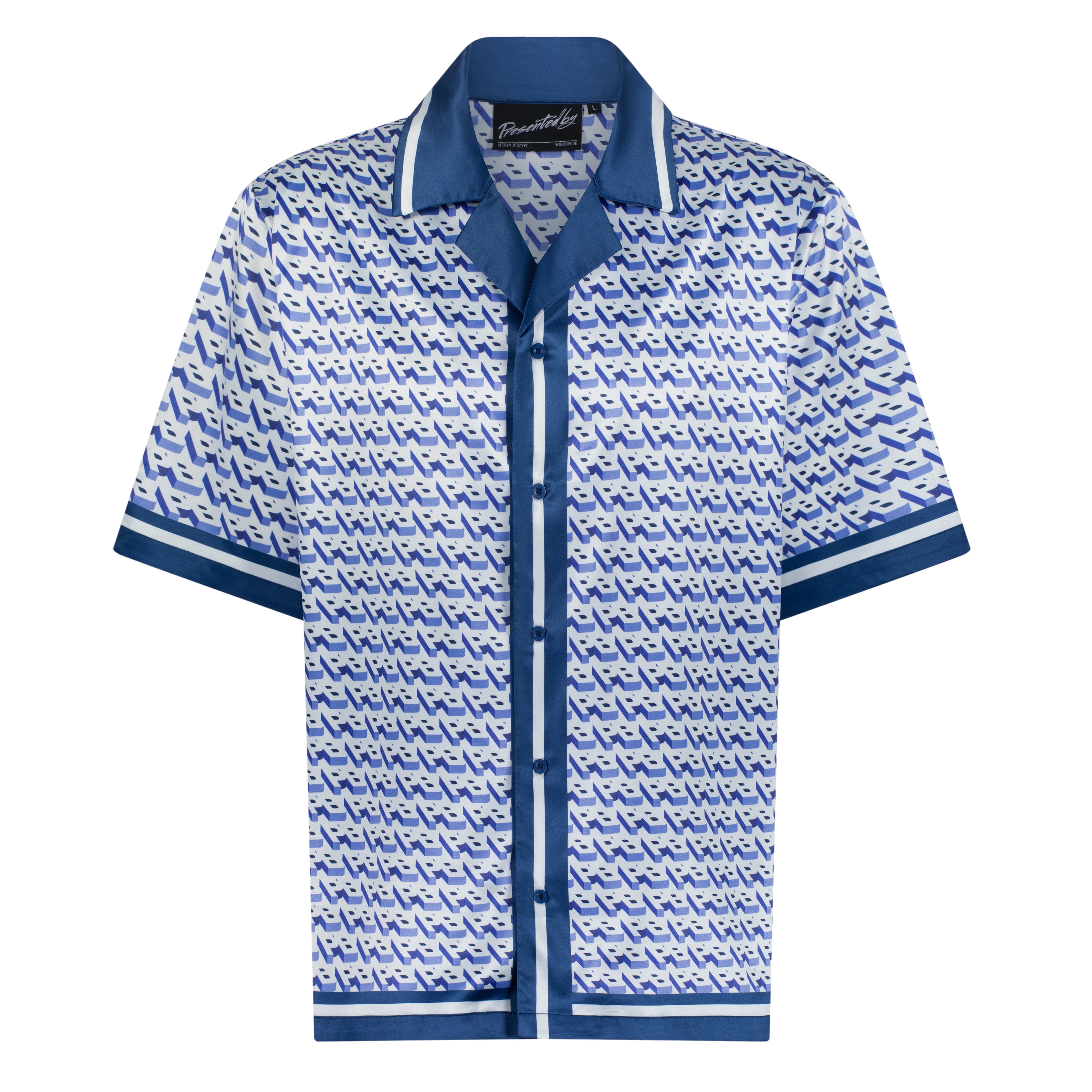 Blue Printed Resort Shirt - Royal Blue