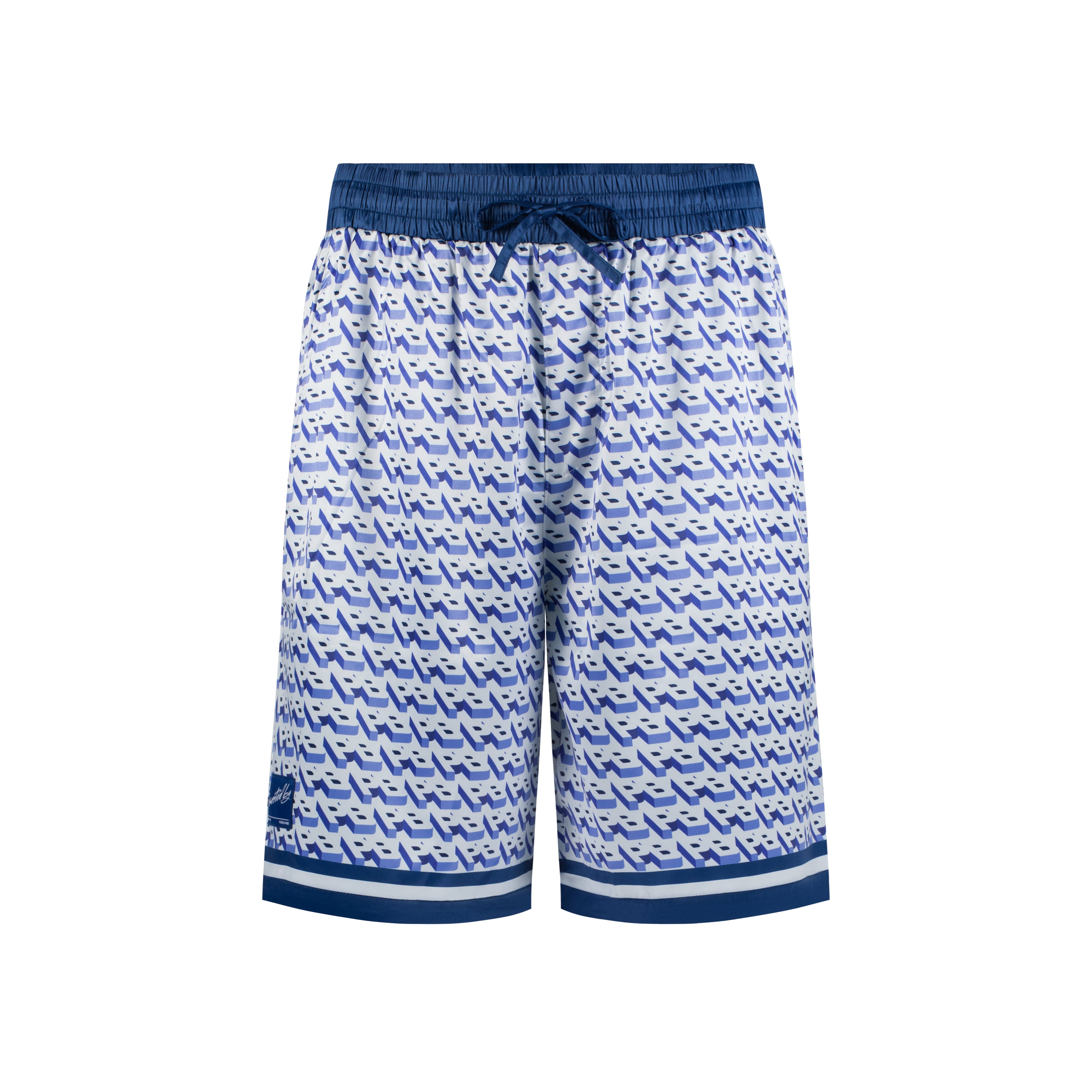 Blue Printed Resort Short - Royal Blue