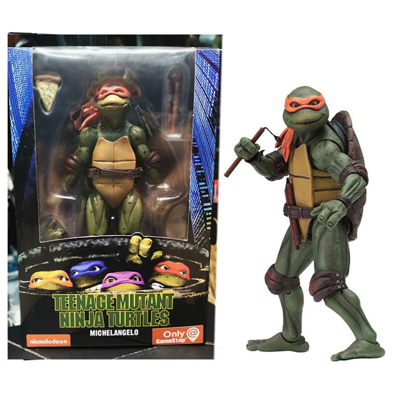 My Store Teenage Mutant Ninja Turtles Action Figures – TMNT 1990 Movie Collectible Toy Set (All 4 Turtles)