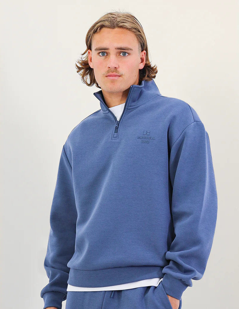 Russell Athletic R Tech Quarter Zip (Denim Blue)