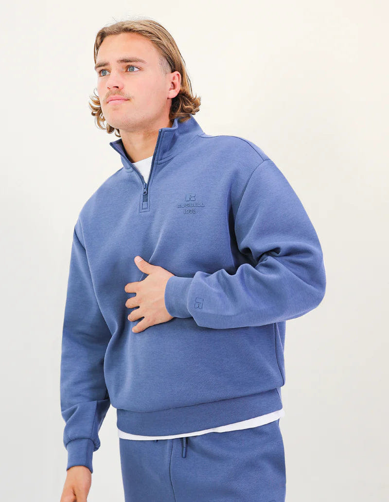 Russell Athletic R Tech Quarter Zip (Denim Blue)