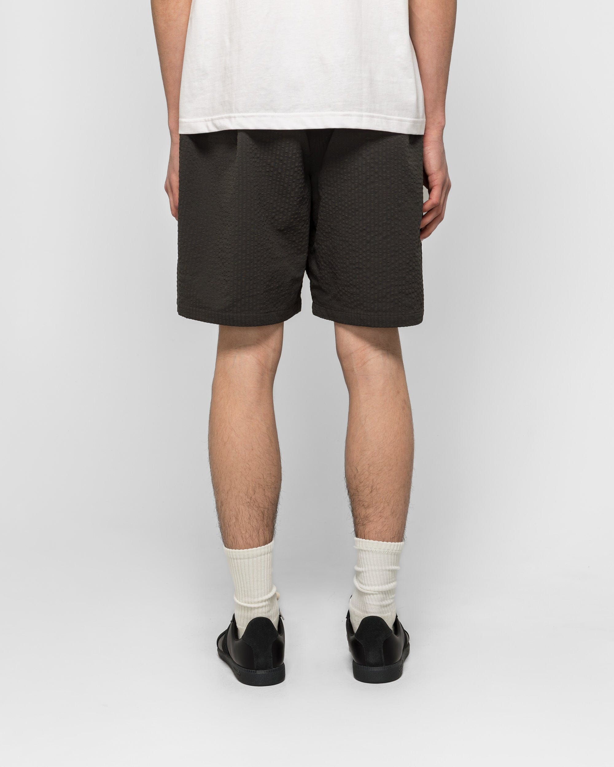 Metalwood Seersucker Spa Short - Black