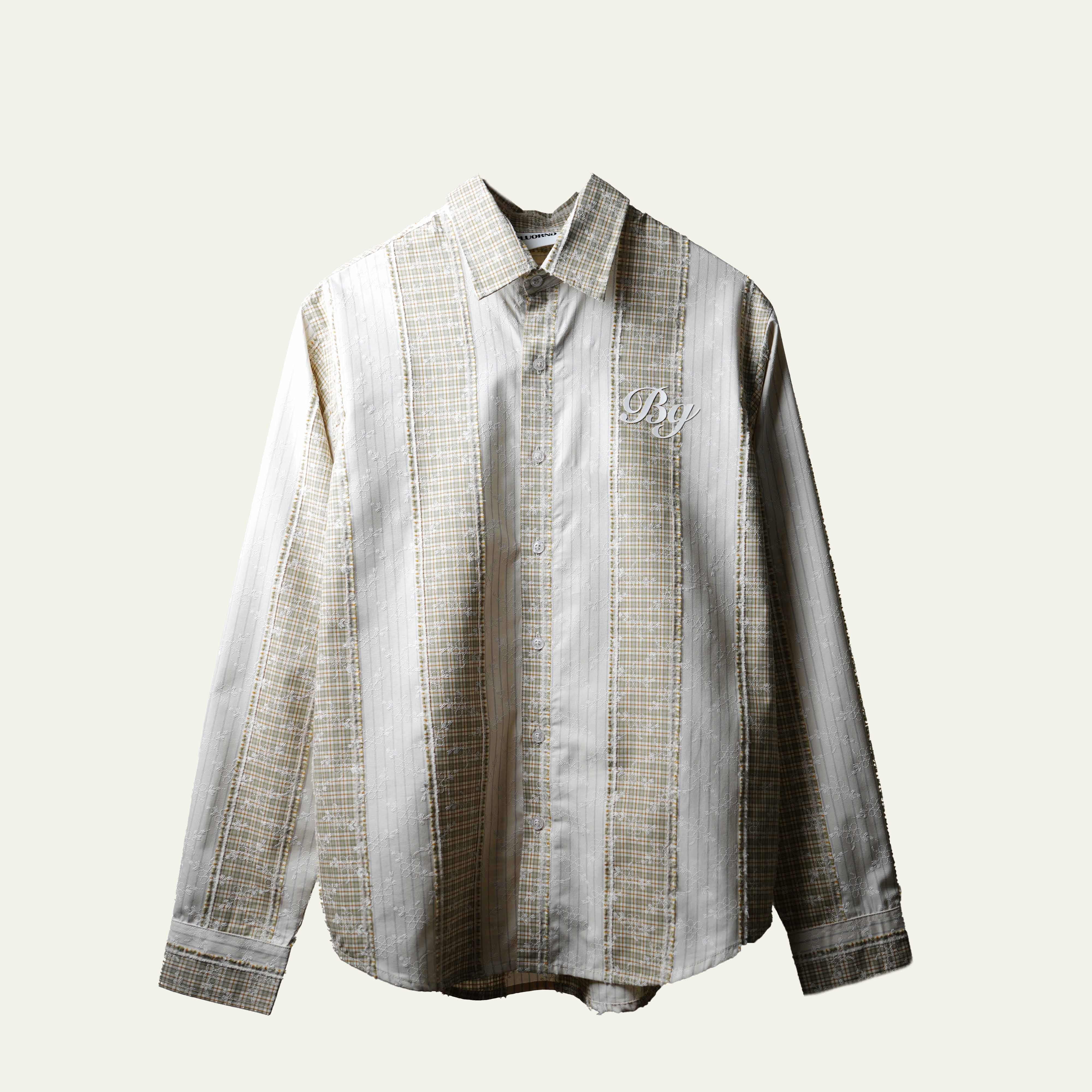 And Beige Plaid And Petals Shirt