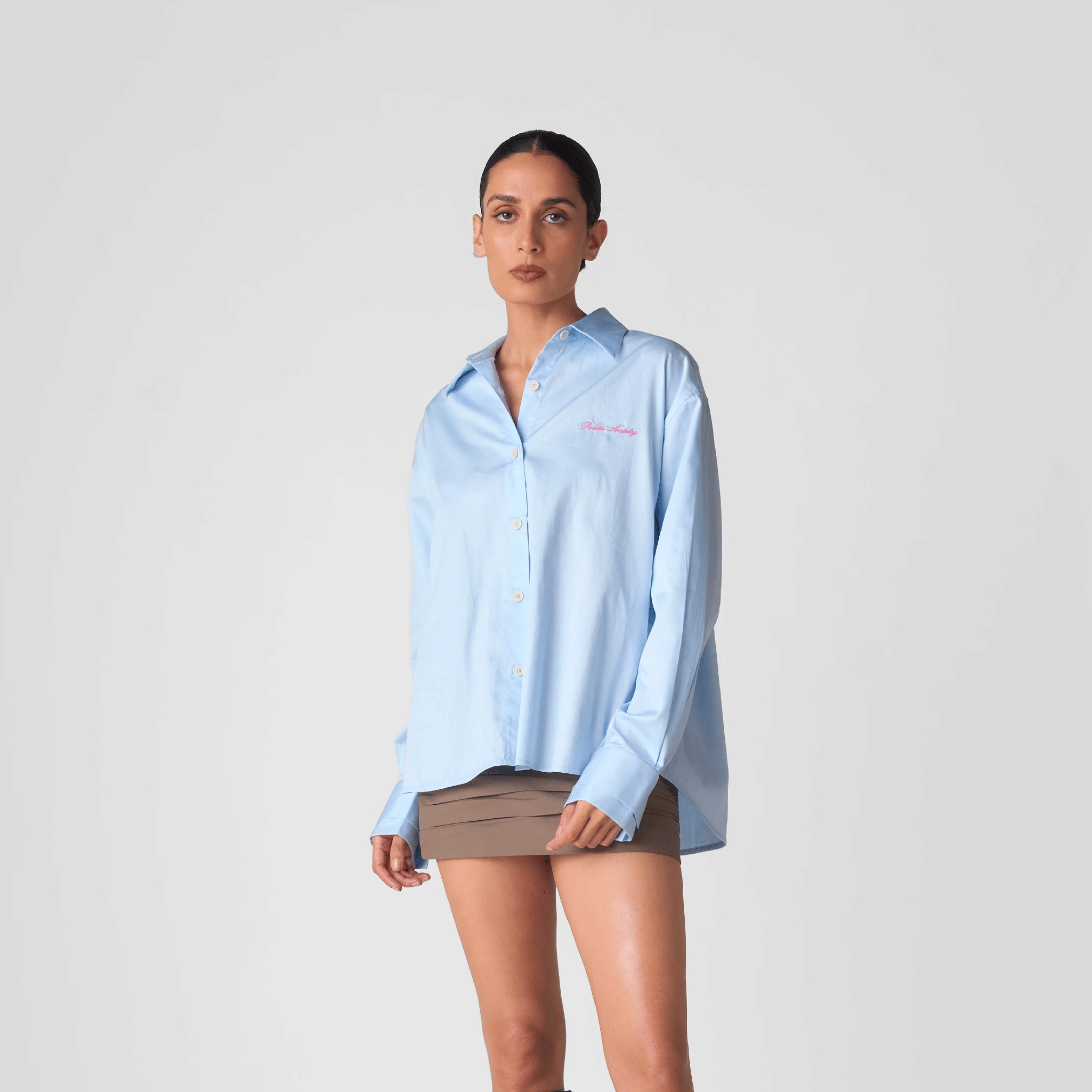 Polite Society Core Cotton Shirt (Light Blue)
