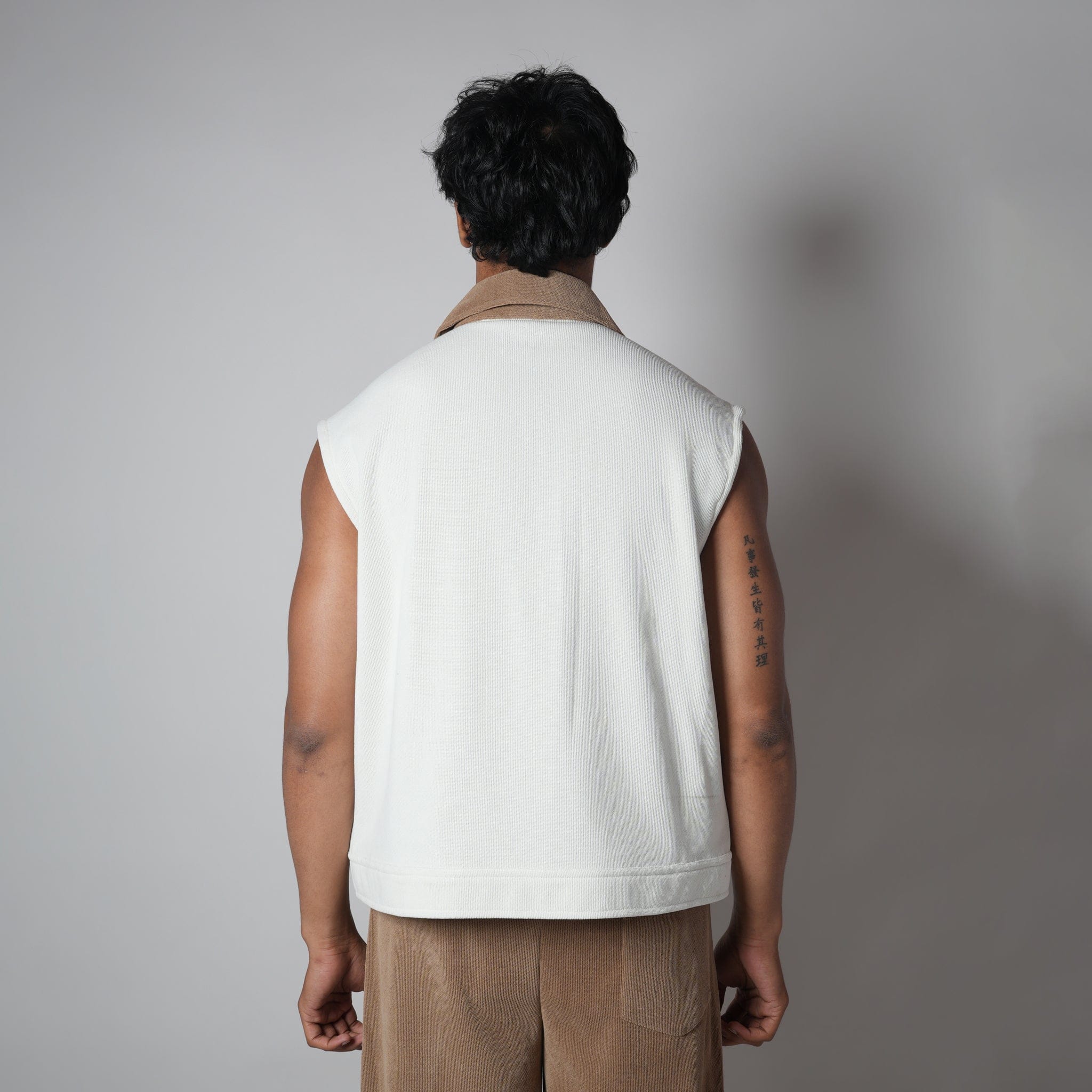 UTILITY WHITE DUAL KNITDRIP UTILITY JACKET
