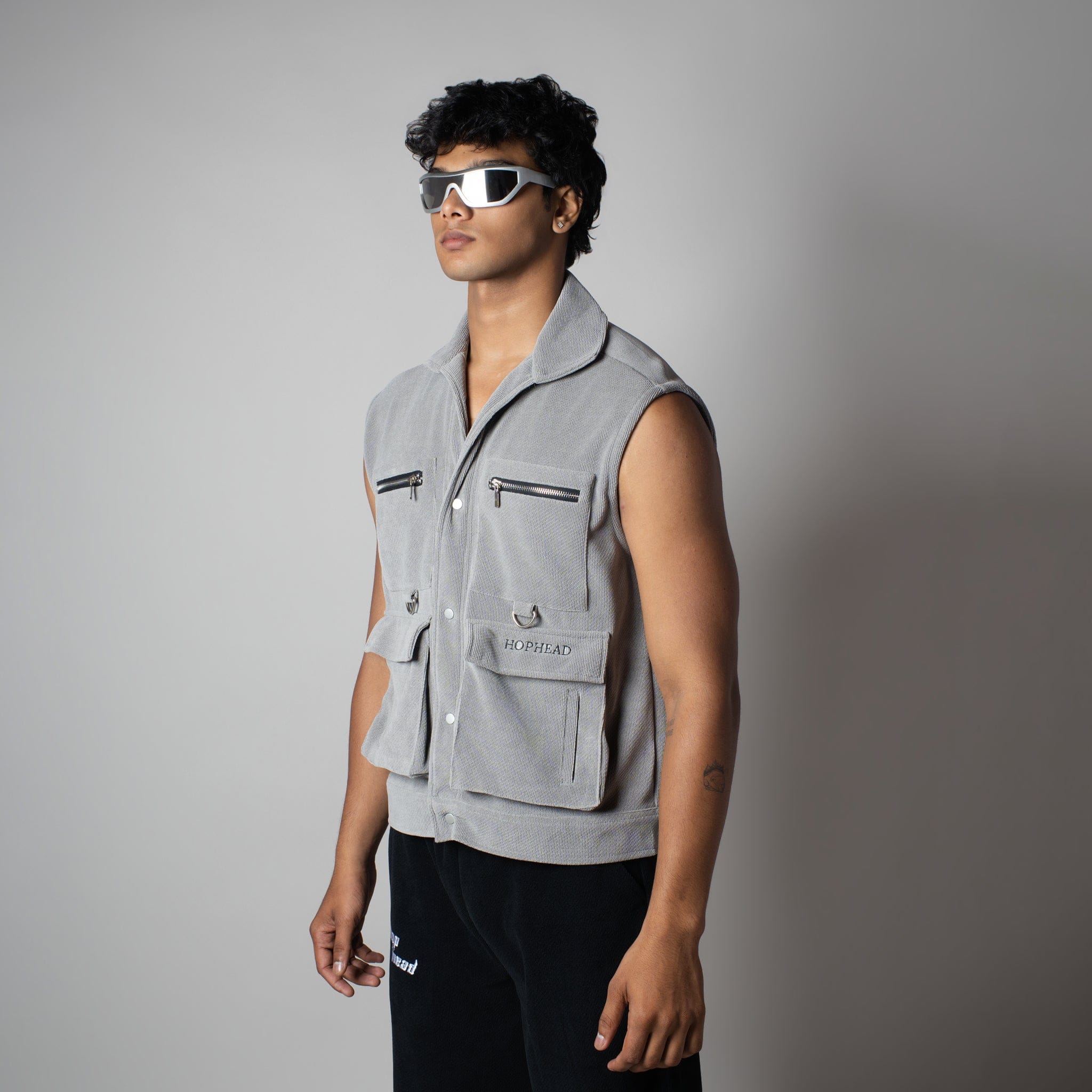 UTILITY GREY KNITDRIP UTILITY JACKET