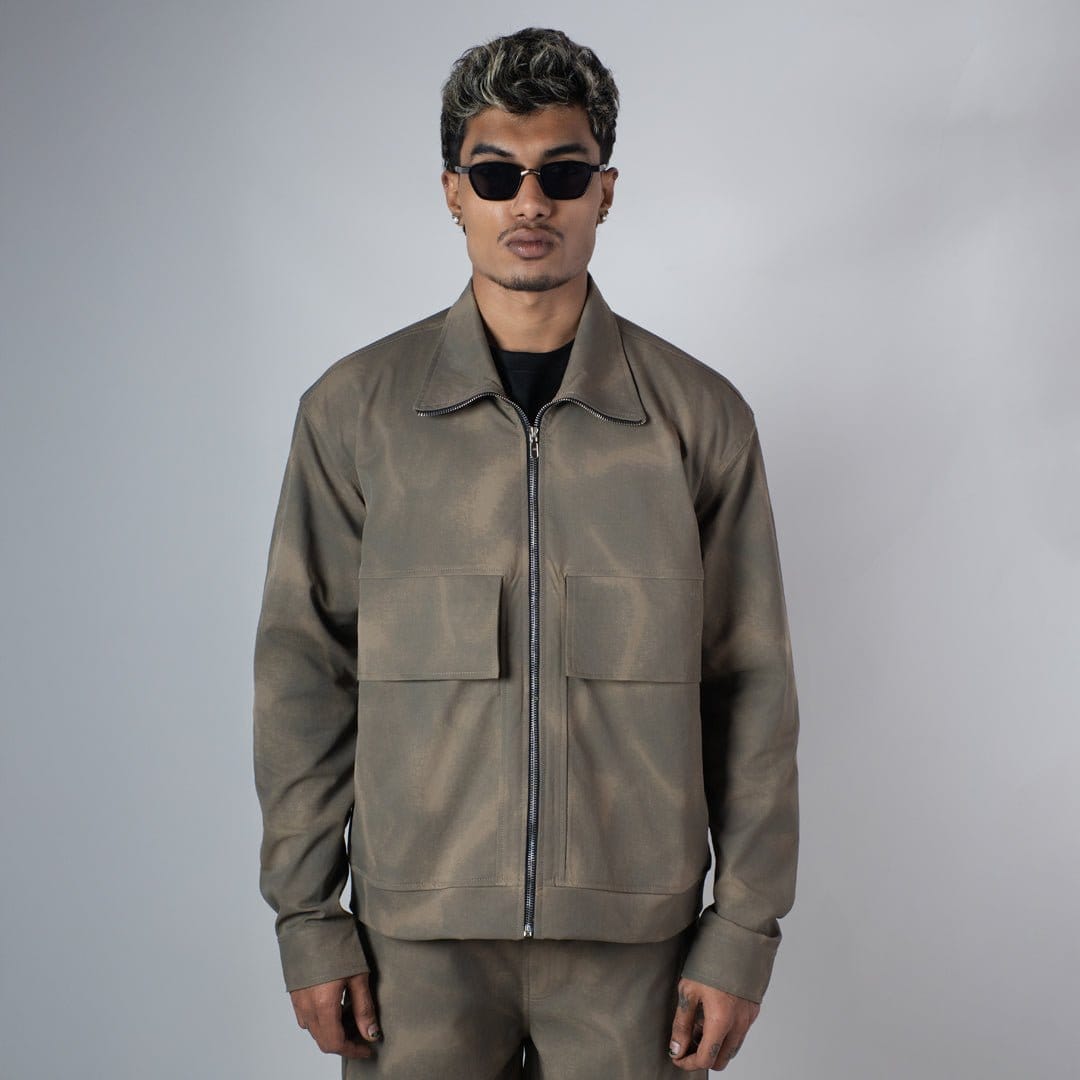 Hophead BROWN CLOUDRIP ZIPPER JACKET