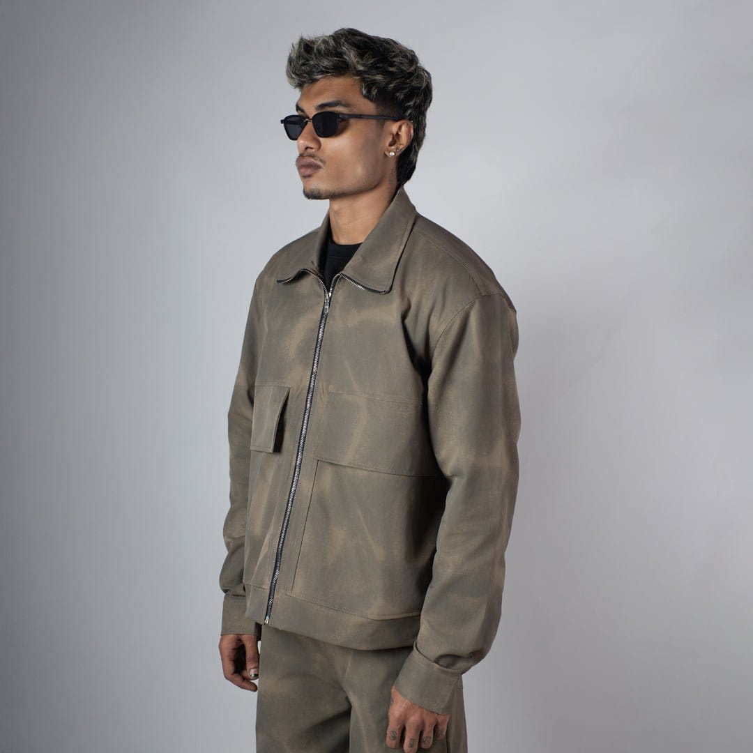 Hophead BROWN CLOUDRIP ZIPPER JACKET
