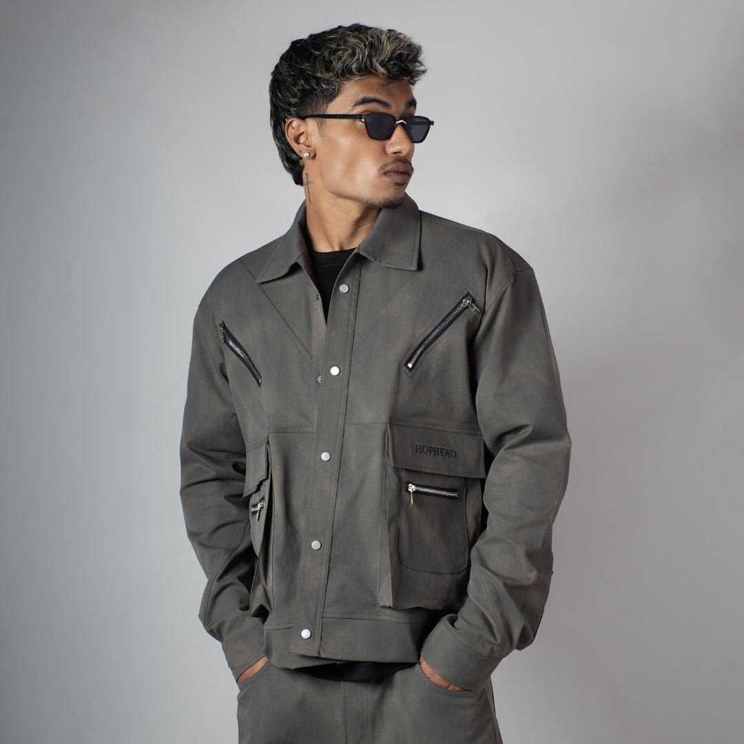 Hophead GREY CLOUDRIP POCKET JACKET