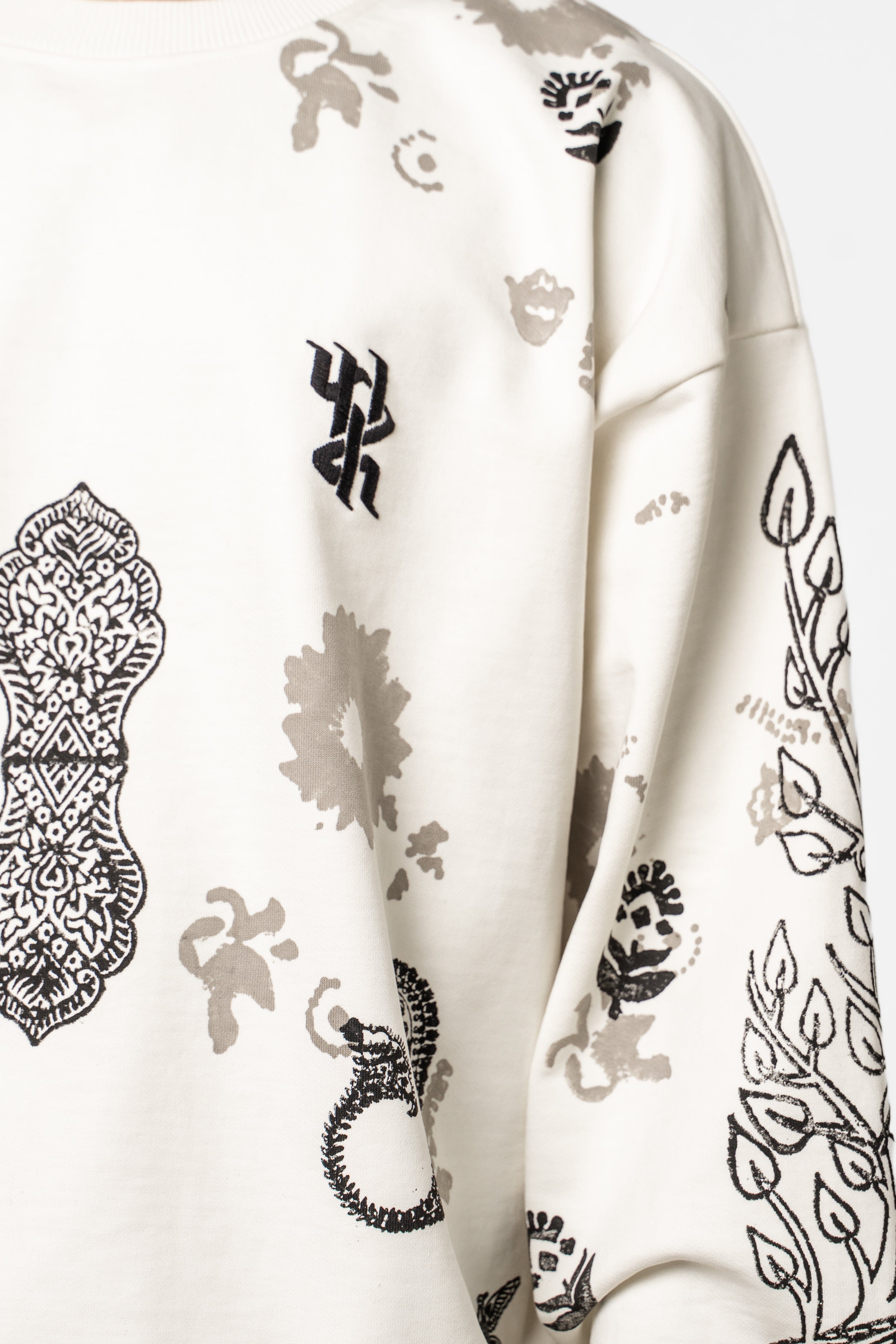 F A R A K Raanjha' Blockprinted Sweatshirt