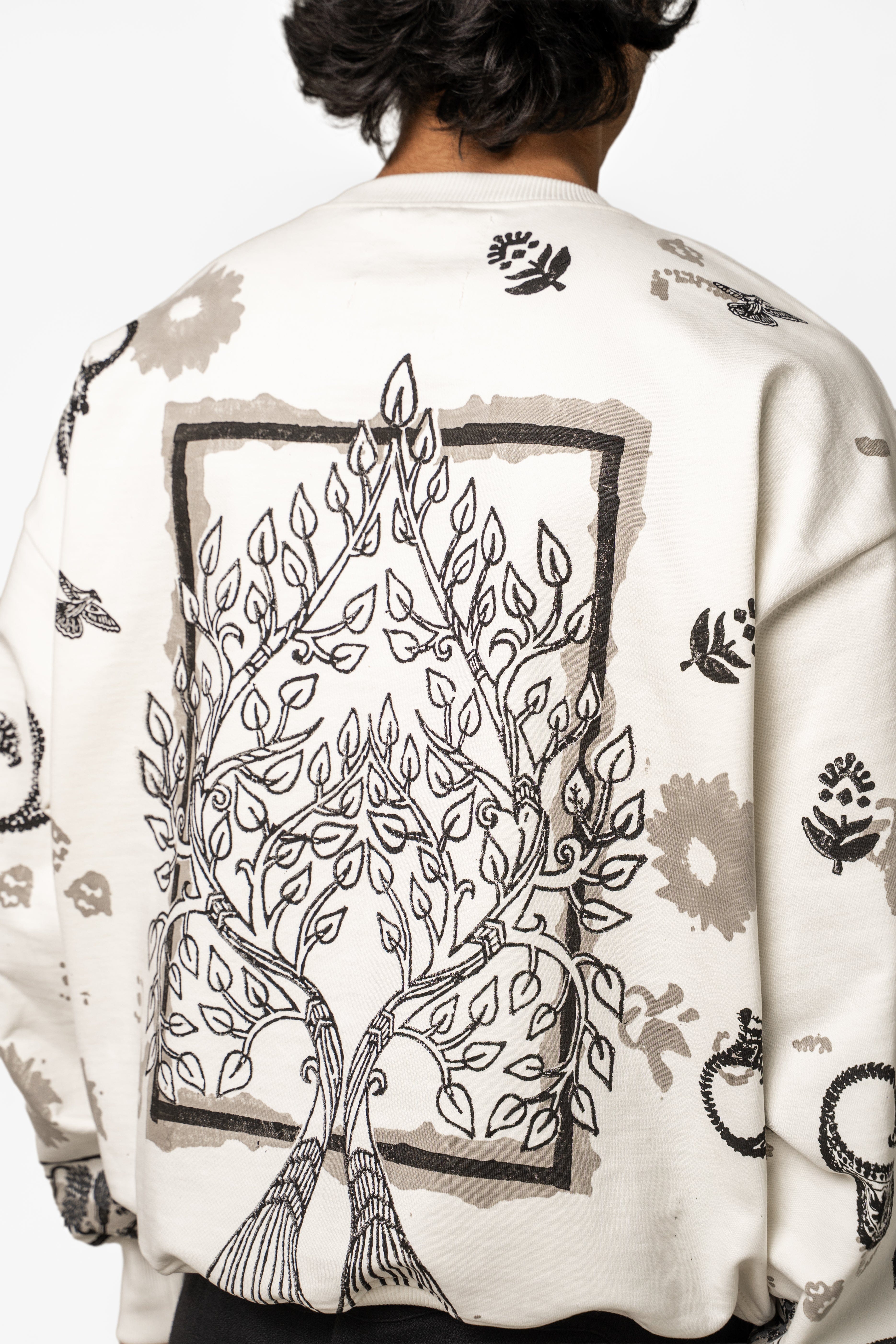 F A R A K Raanjha' Blockprinted Sweatshirt