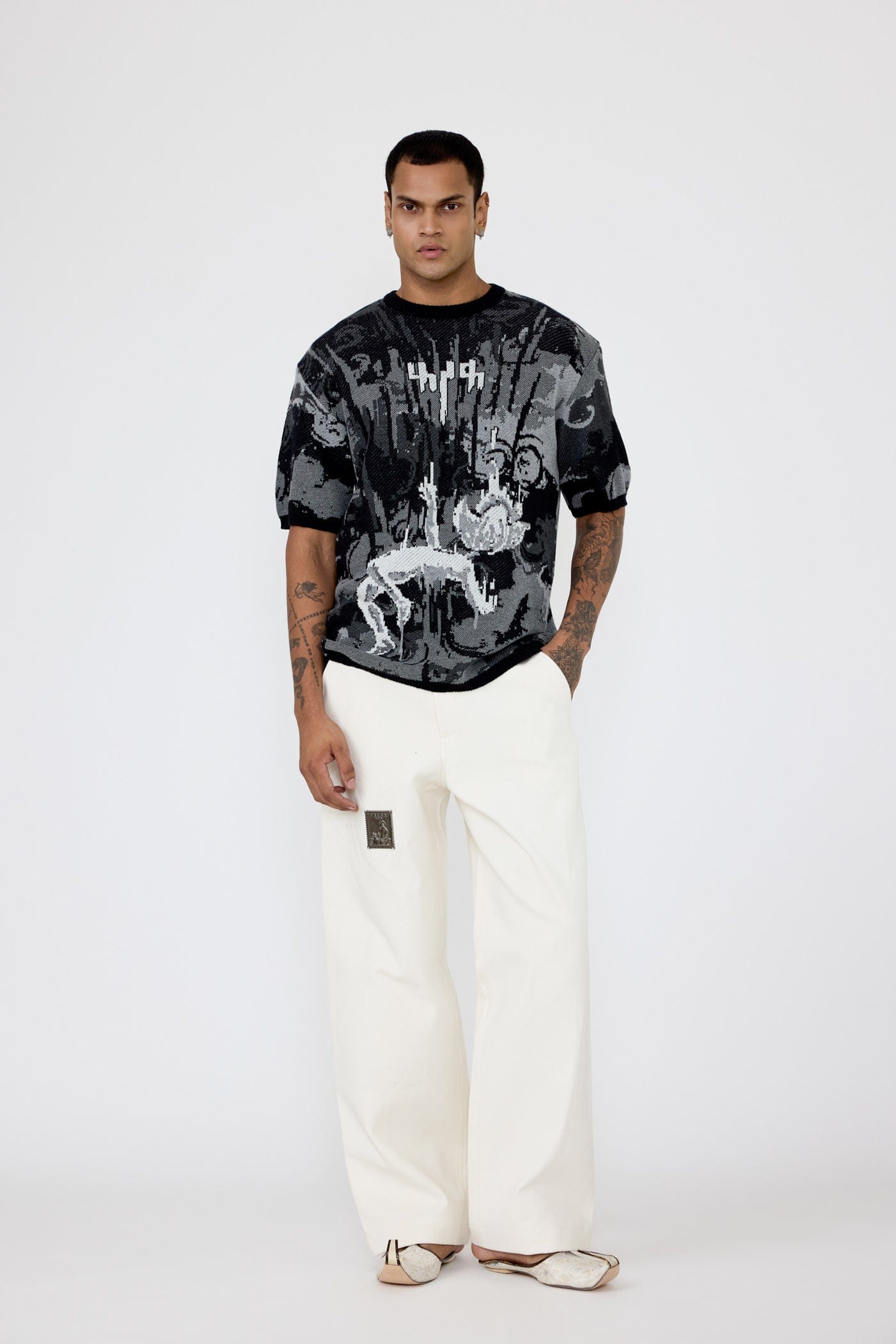 F A R A K Leap of Faith' jacquard T - shirt