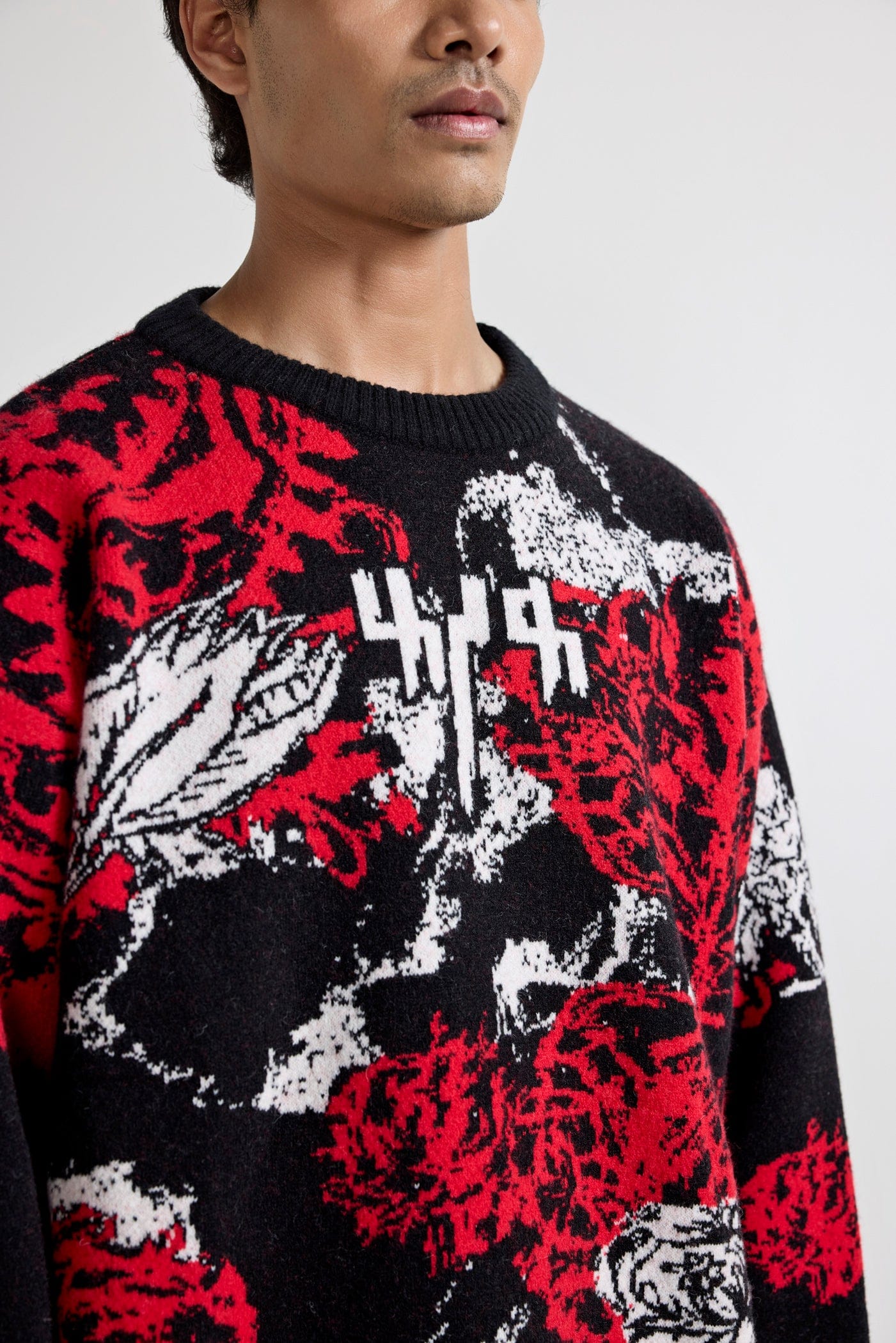 F A R A K Hallucination Knitted Sweatshirt