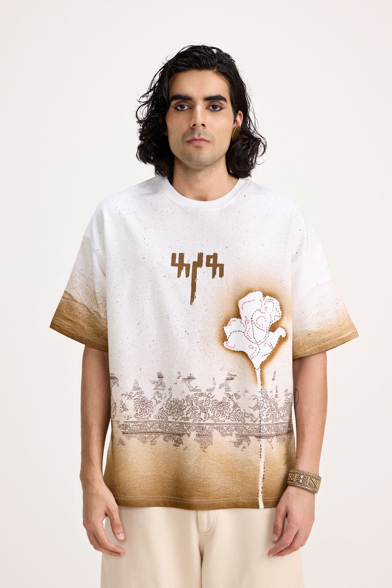 Handmade Burning Flower Handmade - T-Shirt