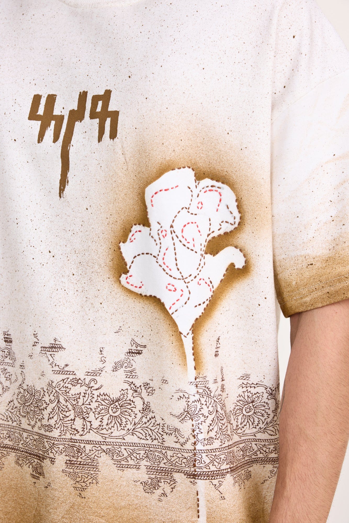 Handmade Burning Flower Handmade - T-Shirt