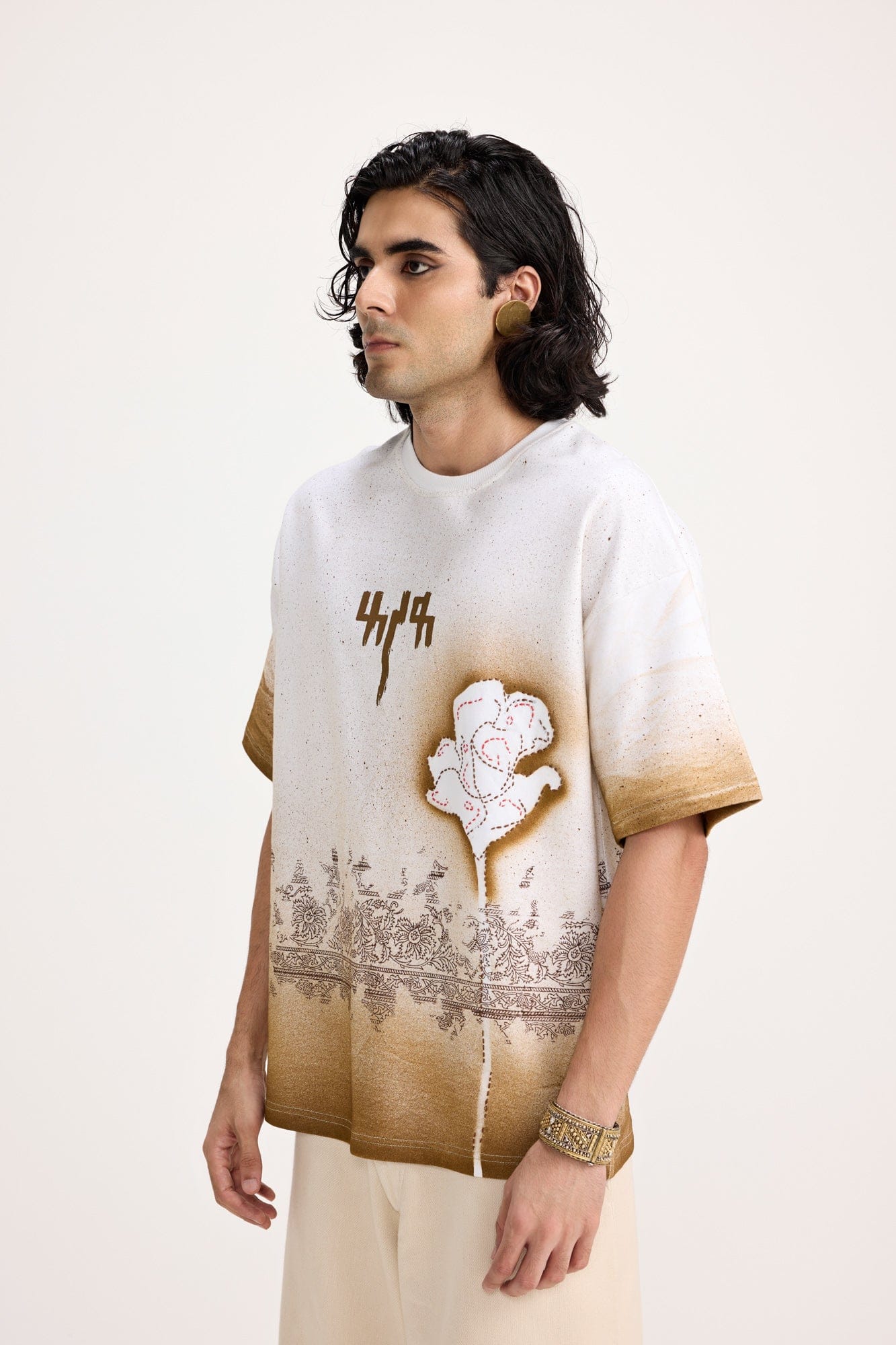 Handmade Burning Flower Handmade - T-Shirt