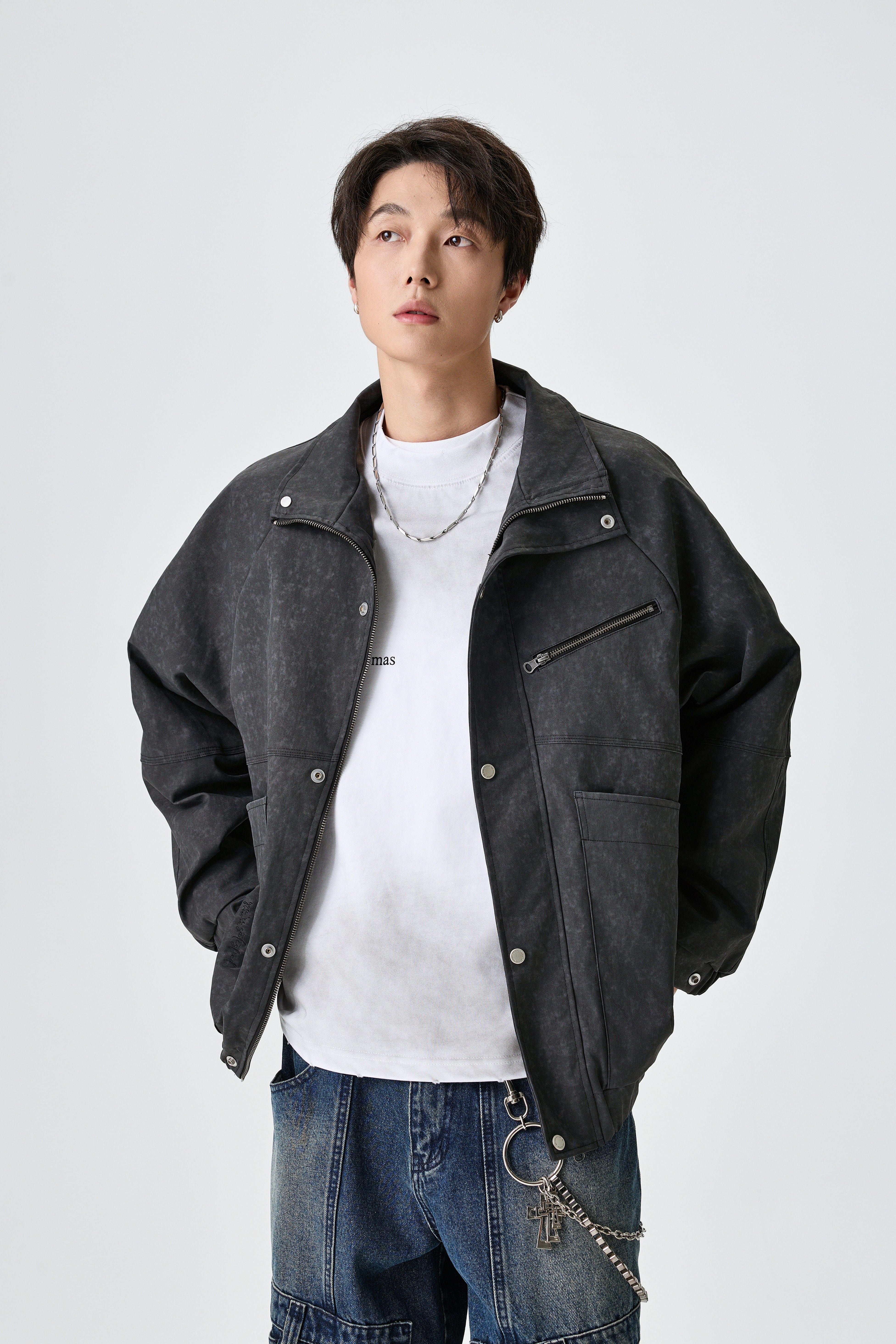 Weezy Relaxed Fit Dark Grey Jacket